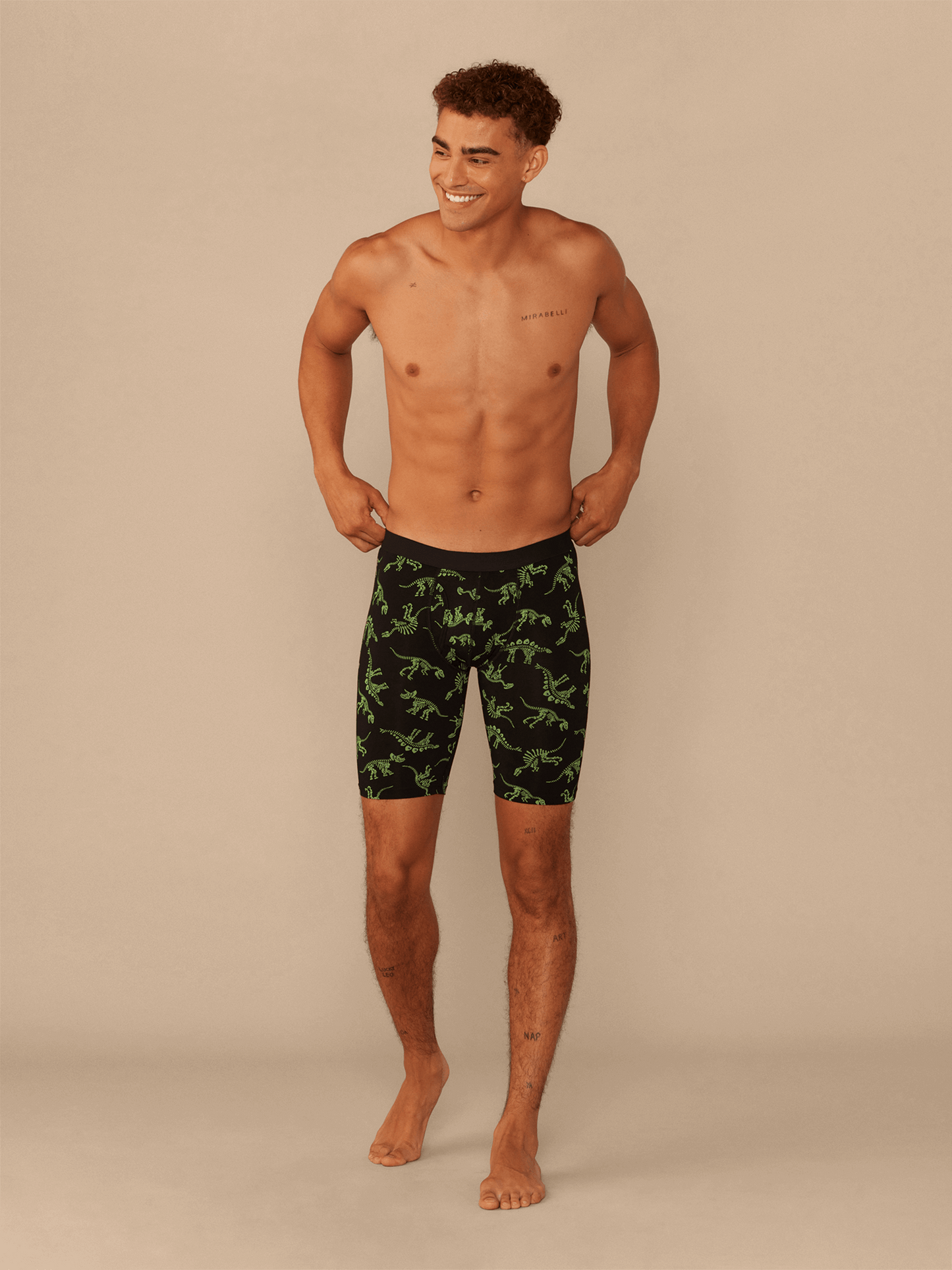 UltraModal™ Core Ball Caddy™ Long Boxer Brief w/ Fly | Electric Dino