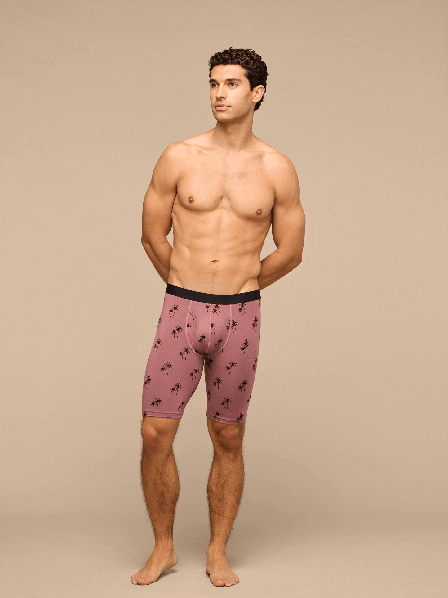 UltraModal™ Core Ball Caddy™ Long Boxer Brief w/ Fly | Faded Palms