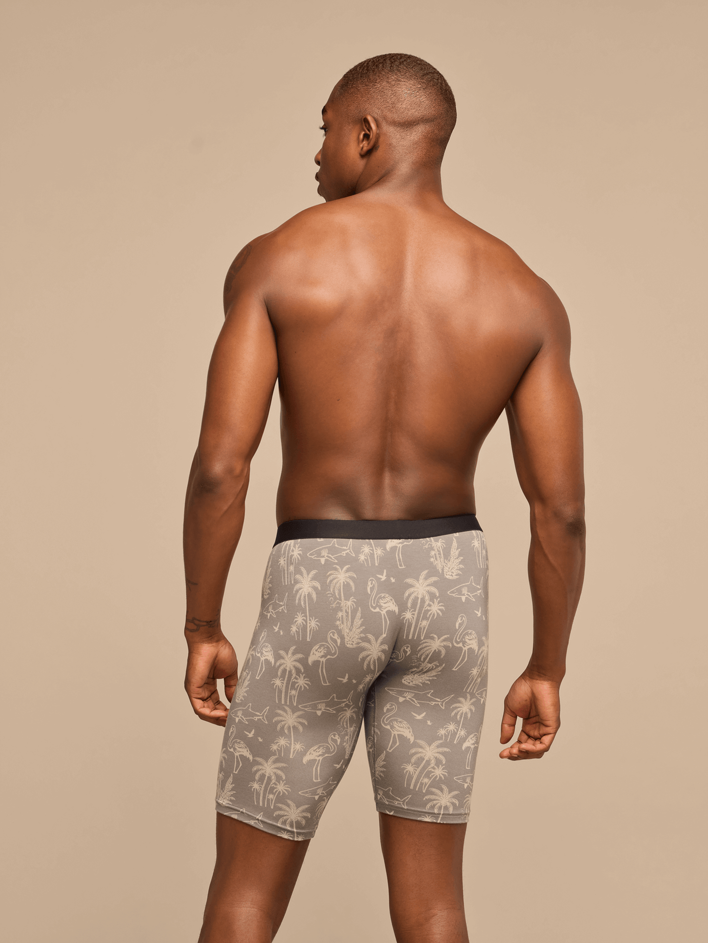 UltraModal™ Core Ball Caddy™ Long Boxer Brief w/ Fly | Grey Wild Life