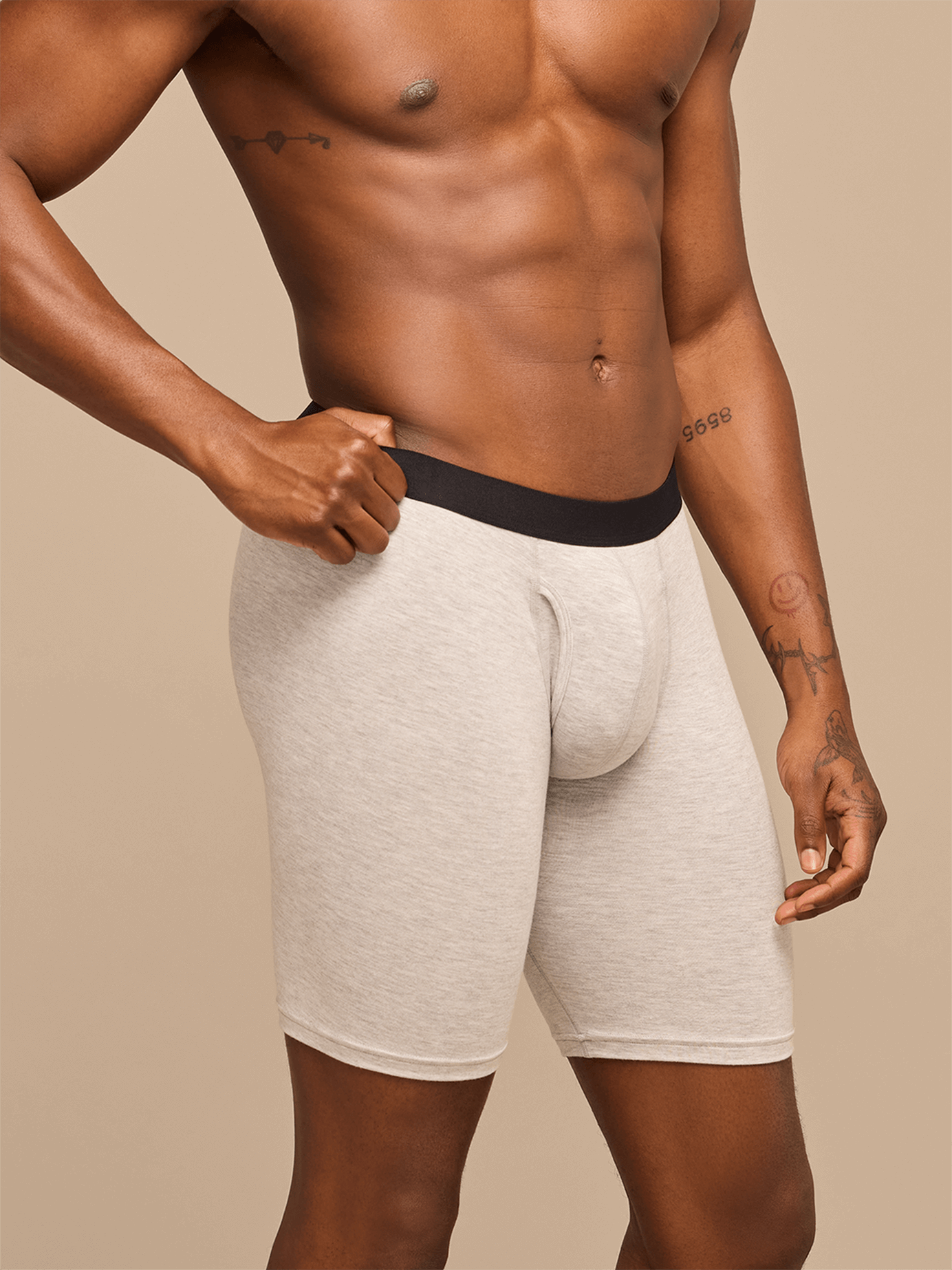 UltraModal™ Core Ball Caddy™ Long Boxer Brief w/ Fly | Heather Grey