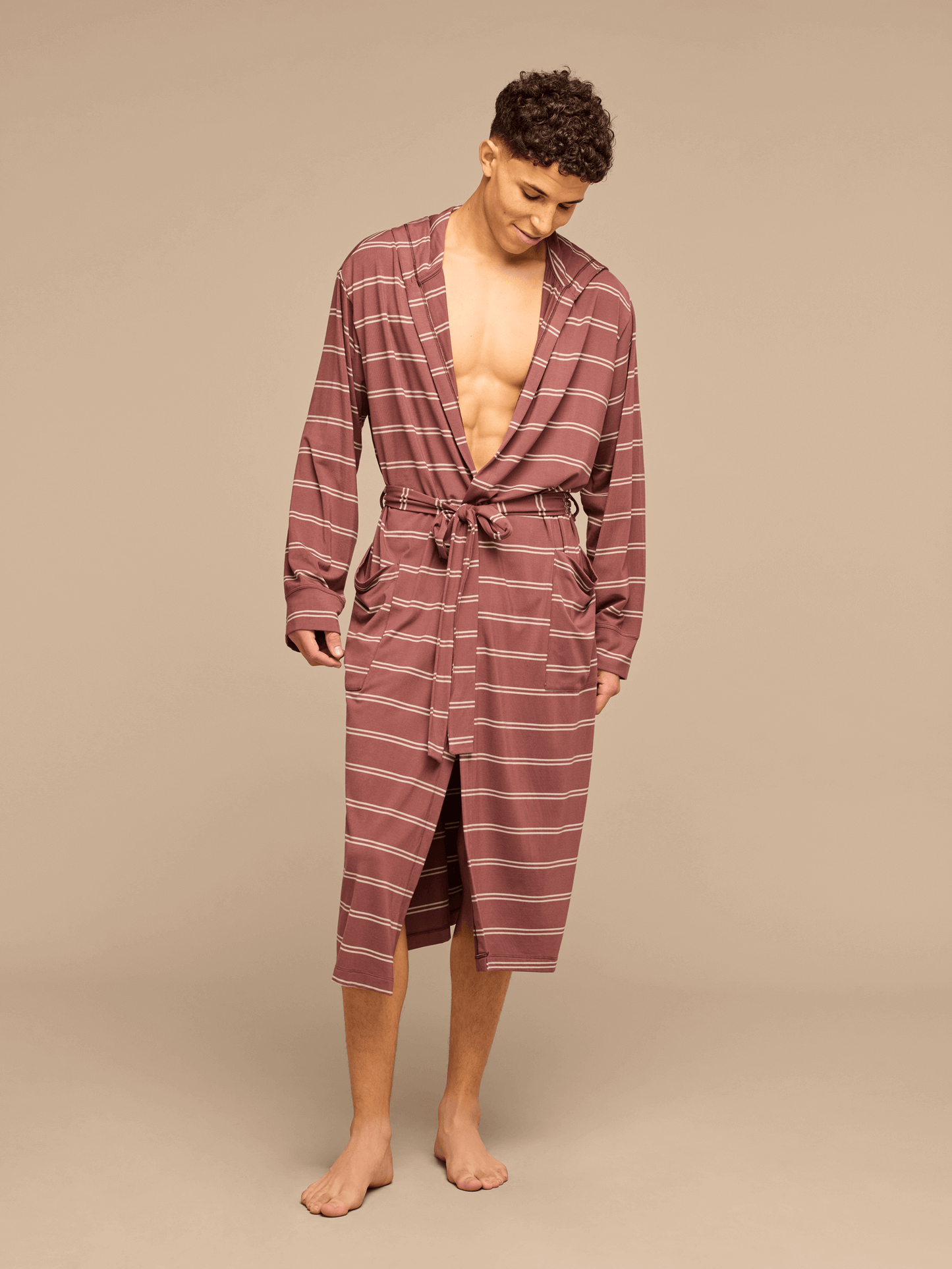 UltraModal™ Hooded Robe - Unisex | Desert Heat Stripes