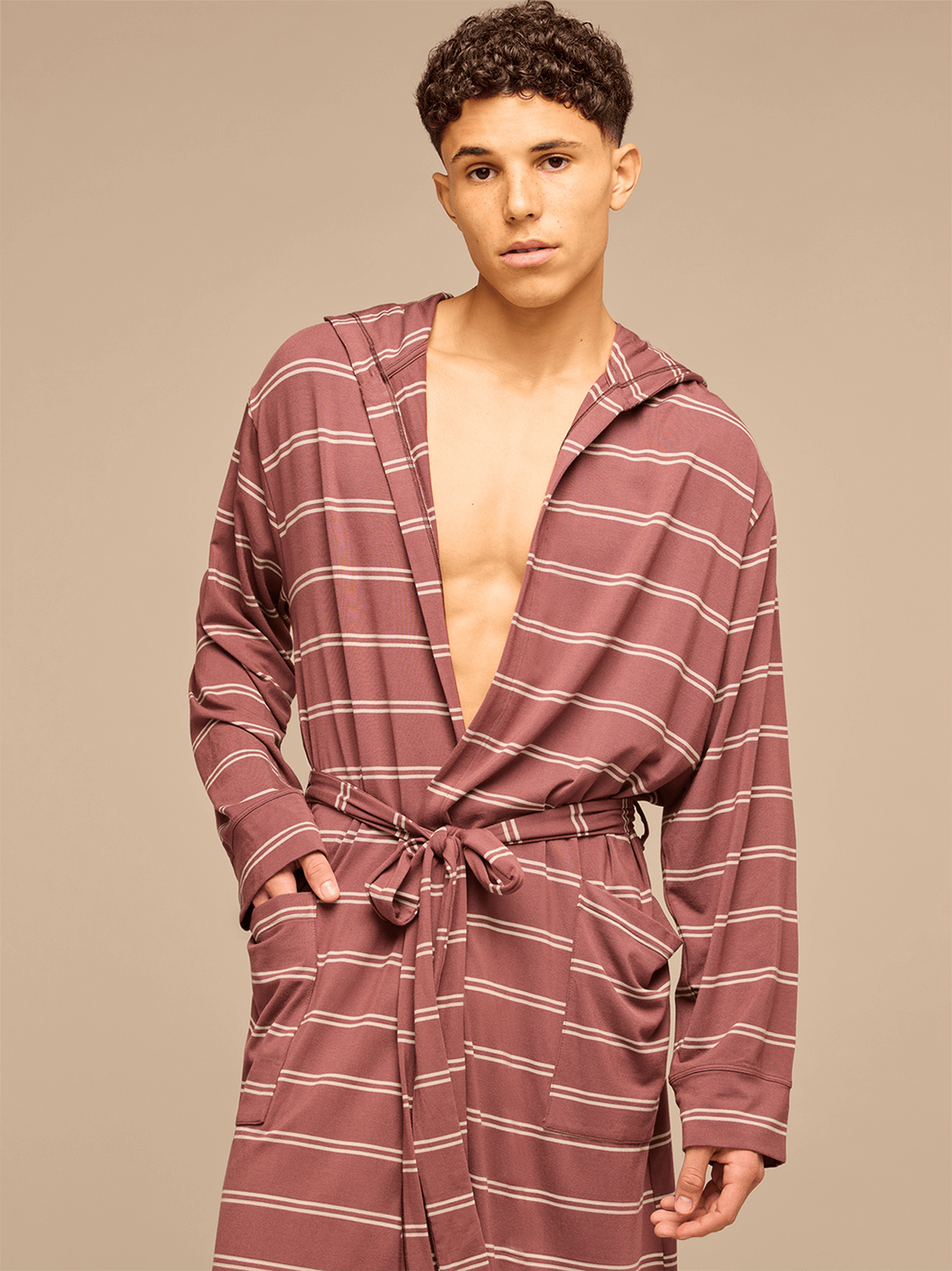 UltraModal™ Hooded Robe - Unisex | Desert Heat Stripes