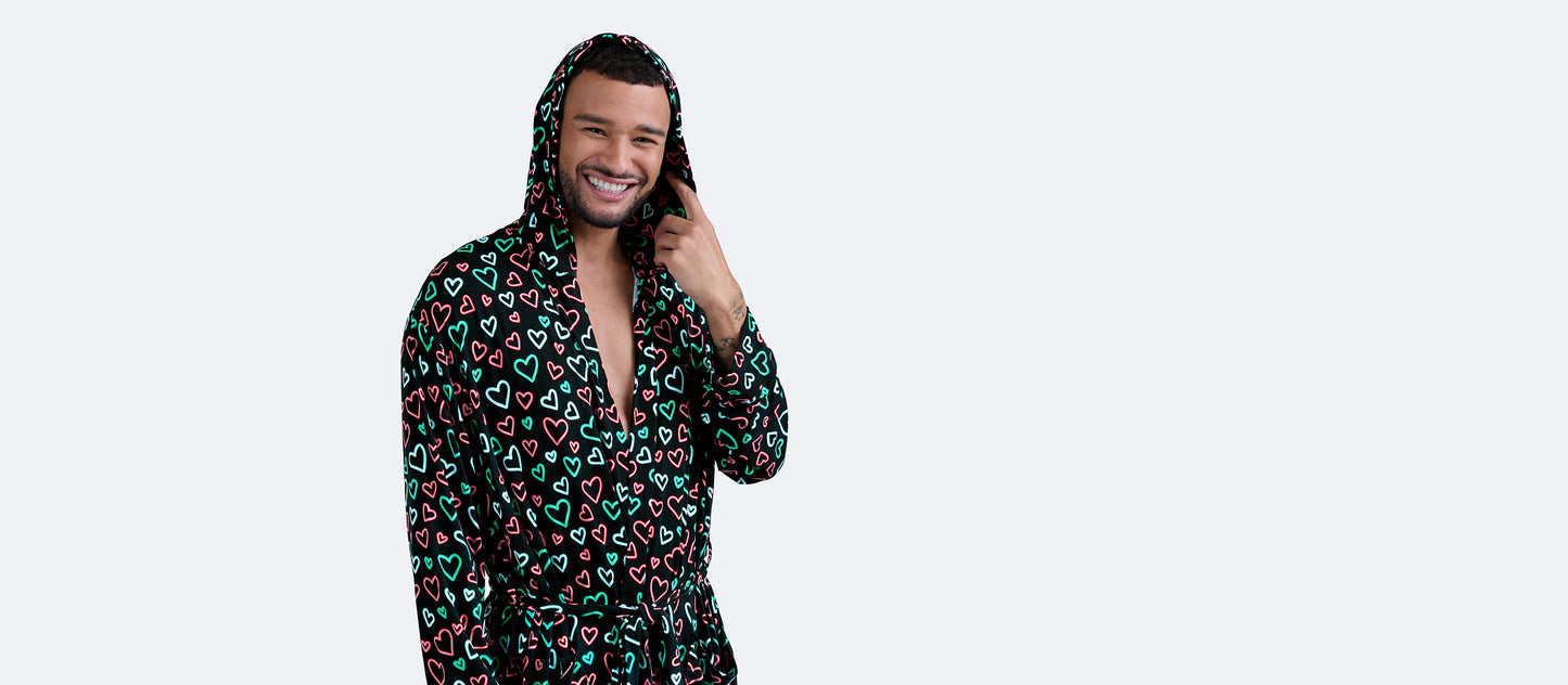 UltraModal™ Hooded Robe - Unisex | Electric Hearts