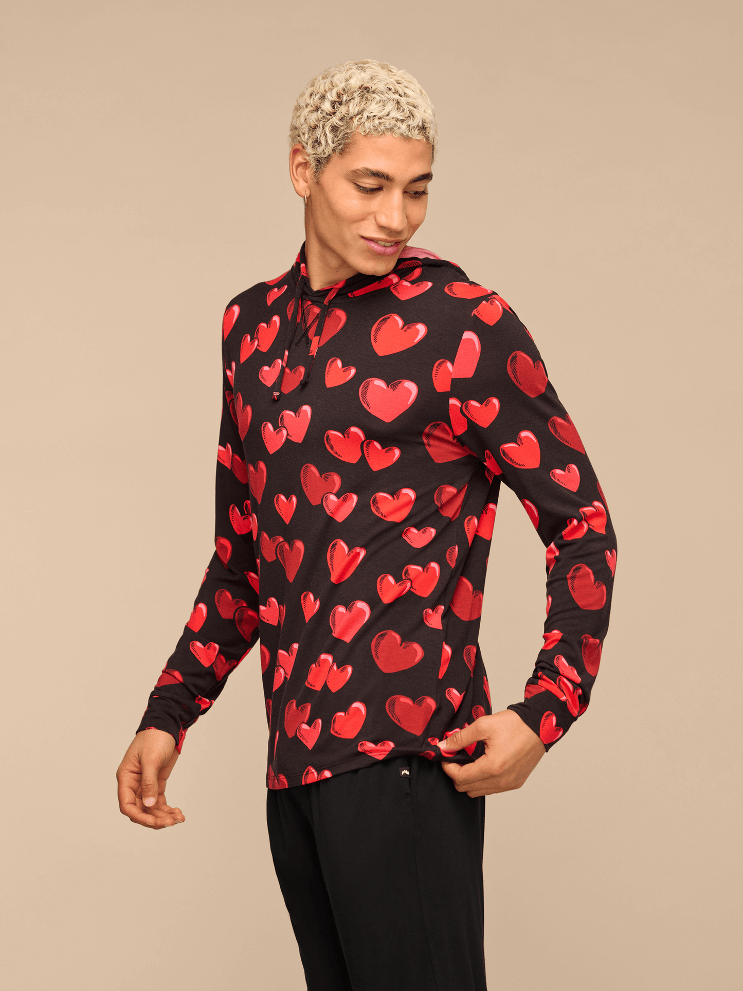 UltraModal™ Pullover Lounge Hoodie - Men's | Floating Hearts