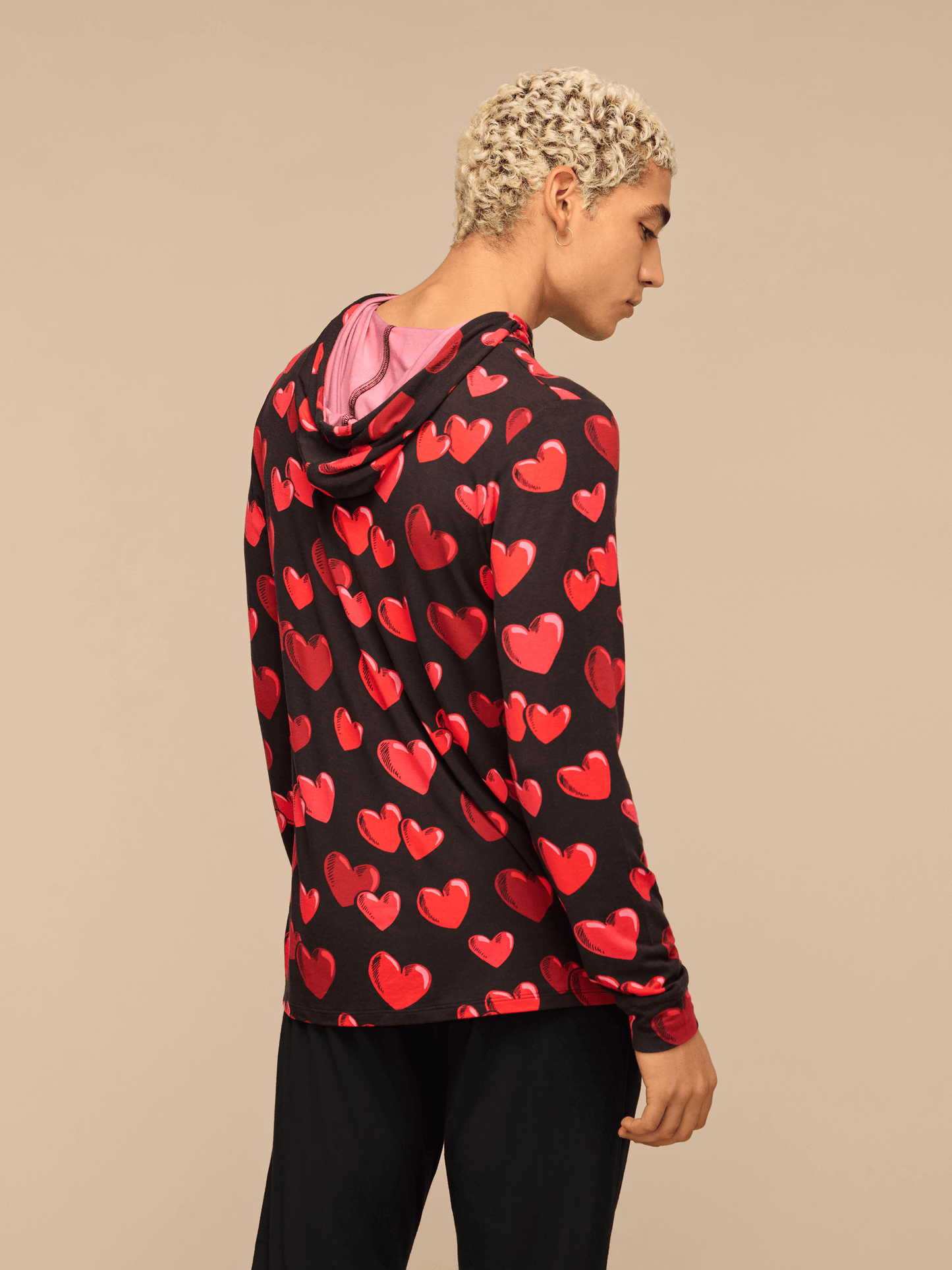 UltraModal™ Pullover Lounge Hoodie - Men's | Floating Hearts