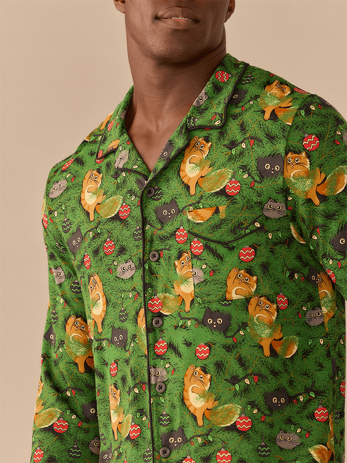 UltraModal™ Longsleeve PJ Set - Men's | Meowy Christmas