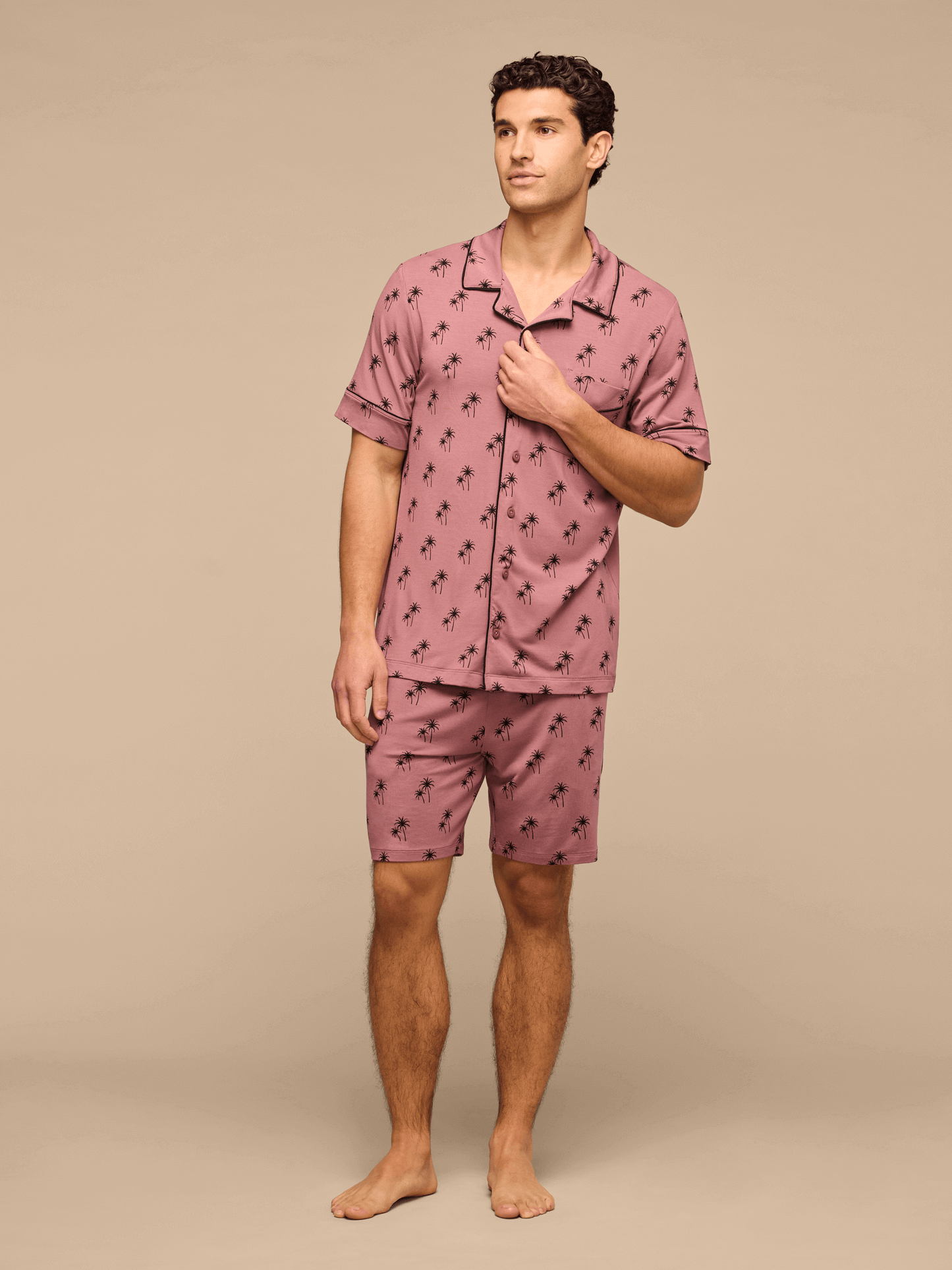 UltraModal™ Short Sleeve PJ Set - Men's | Faded Palms