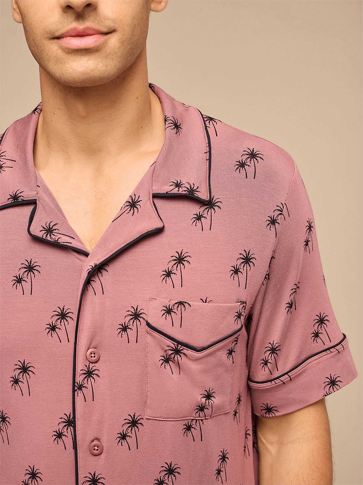 UltraModal™ Short Sleeve PJ Set - Men's | Faded Palms