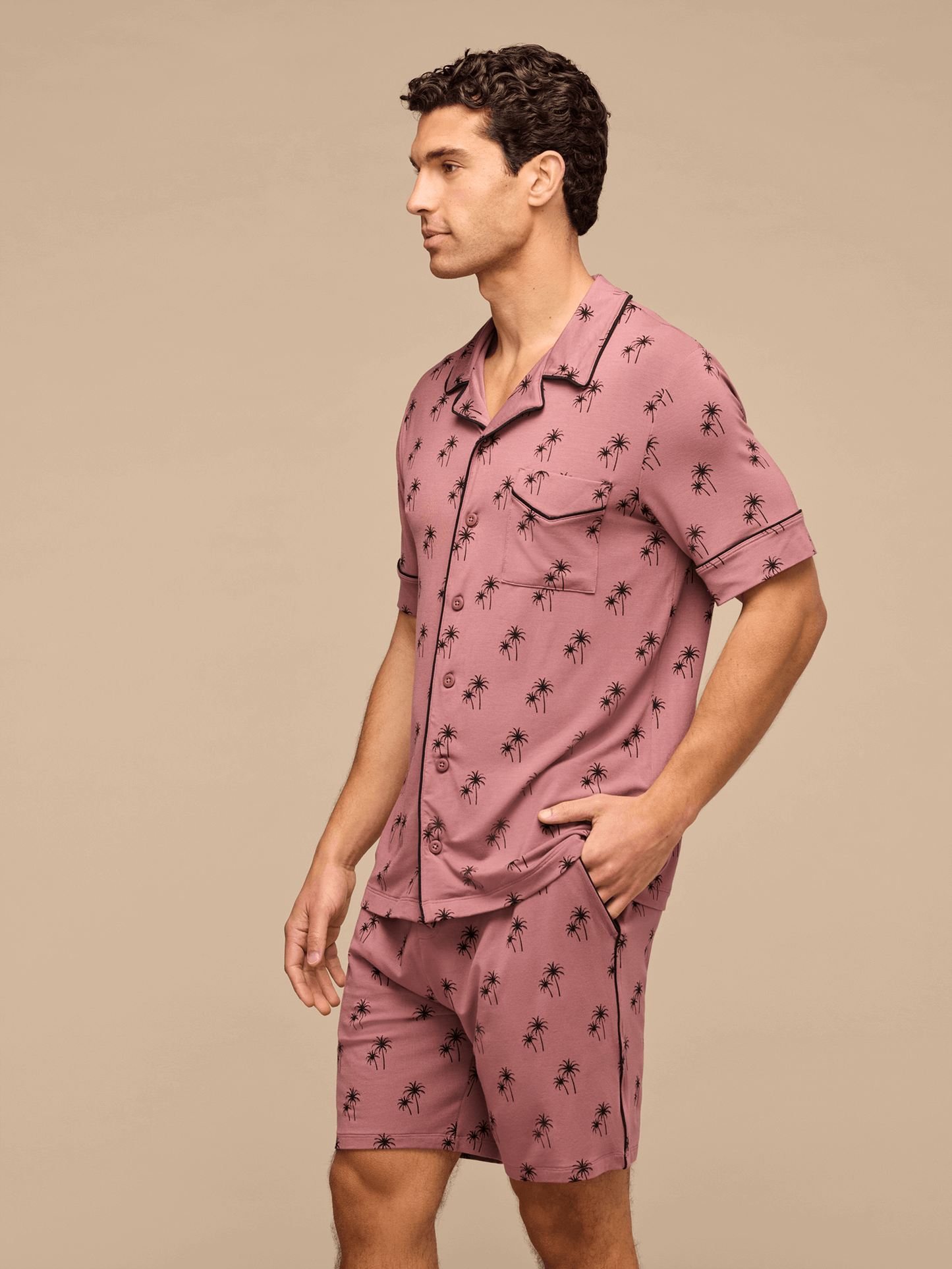 UltraModal™ Short Sleeve PJ Set - Men's | Faded Palms