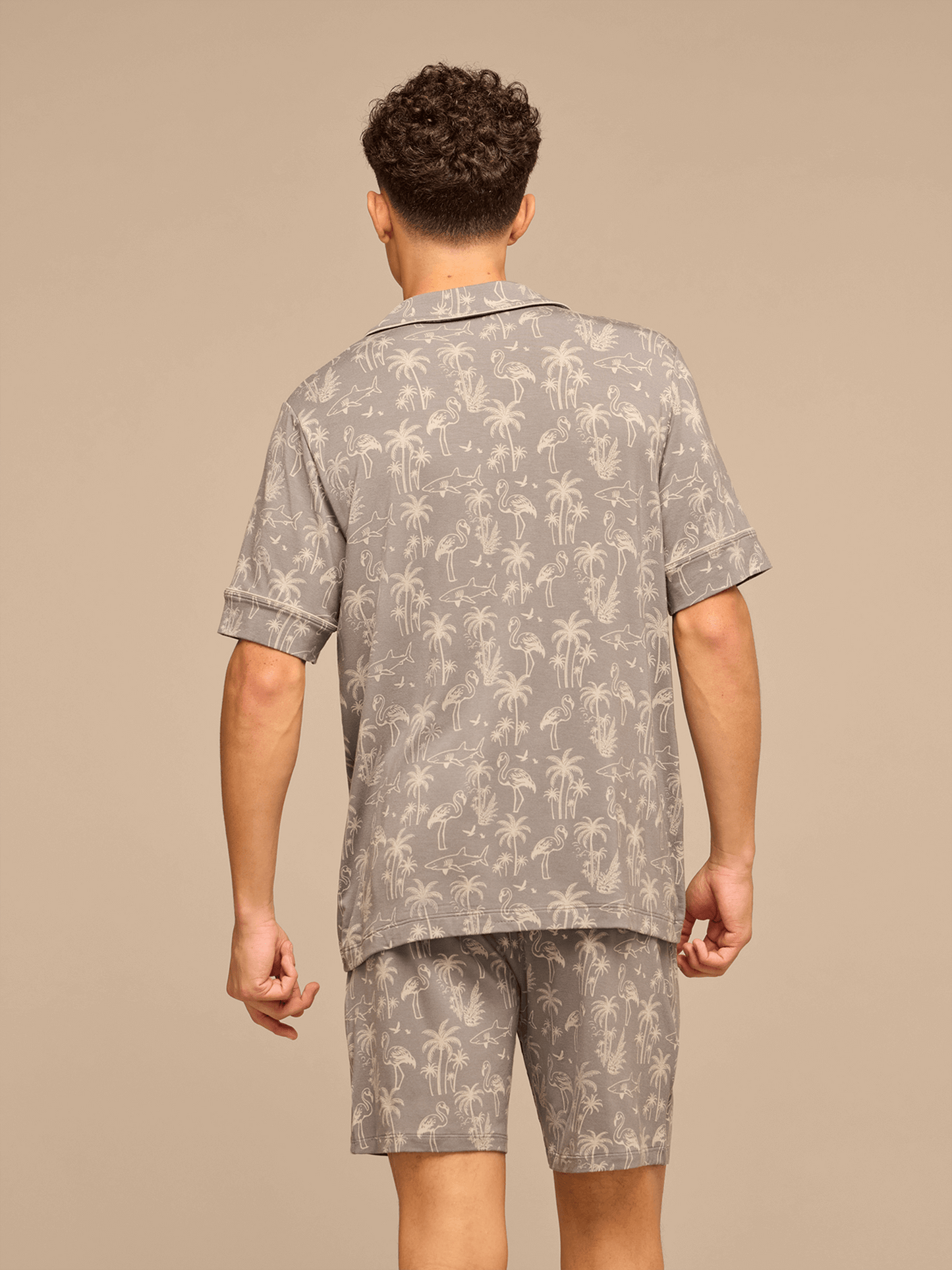UltraModal™ Short Sleeve PJ Set - Men's | Grey Wild Life