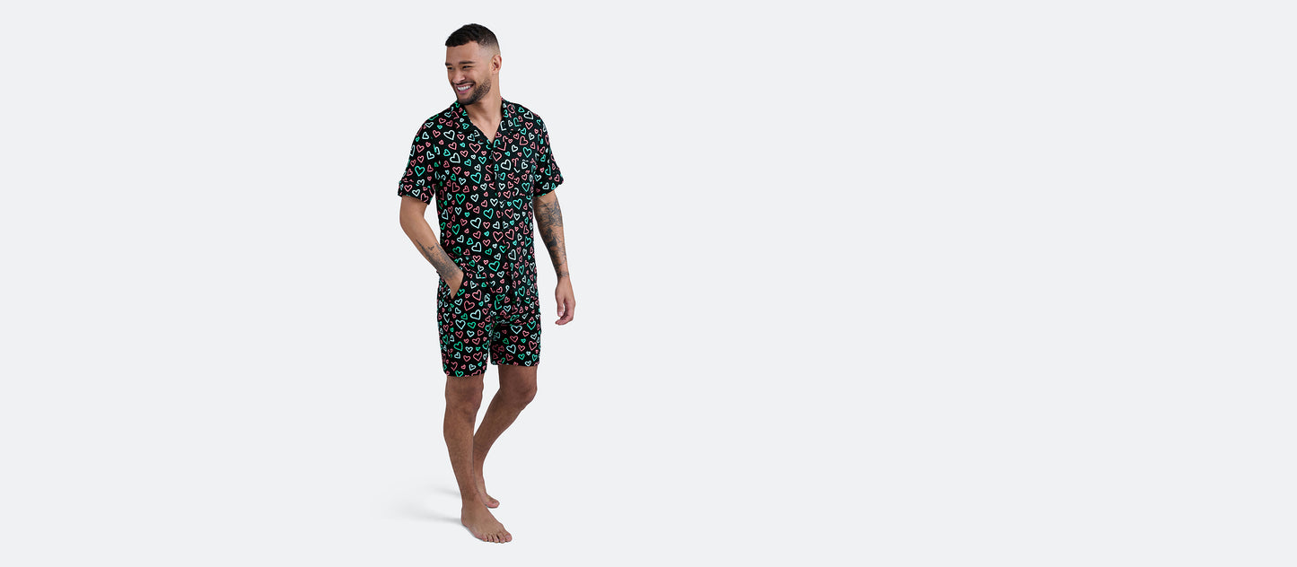UltraModal™ Short Sleeve PJ Set - Men's | Electric Hearts