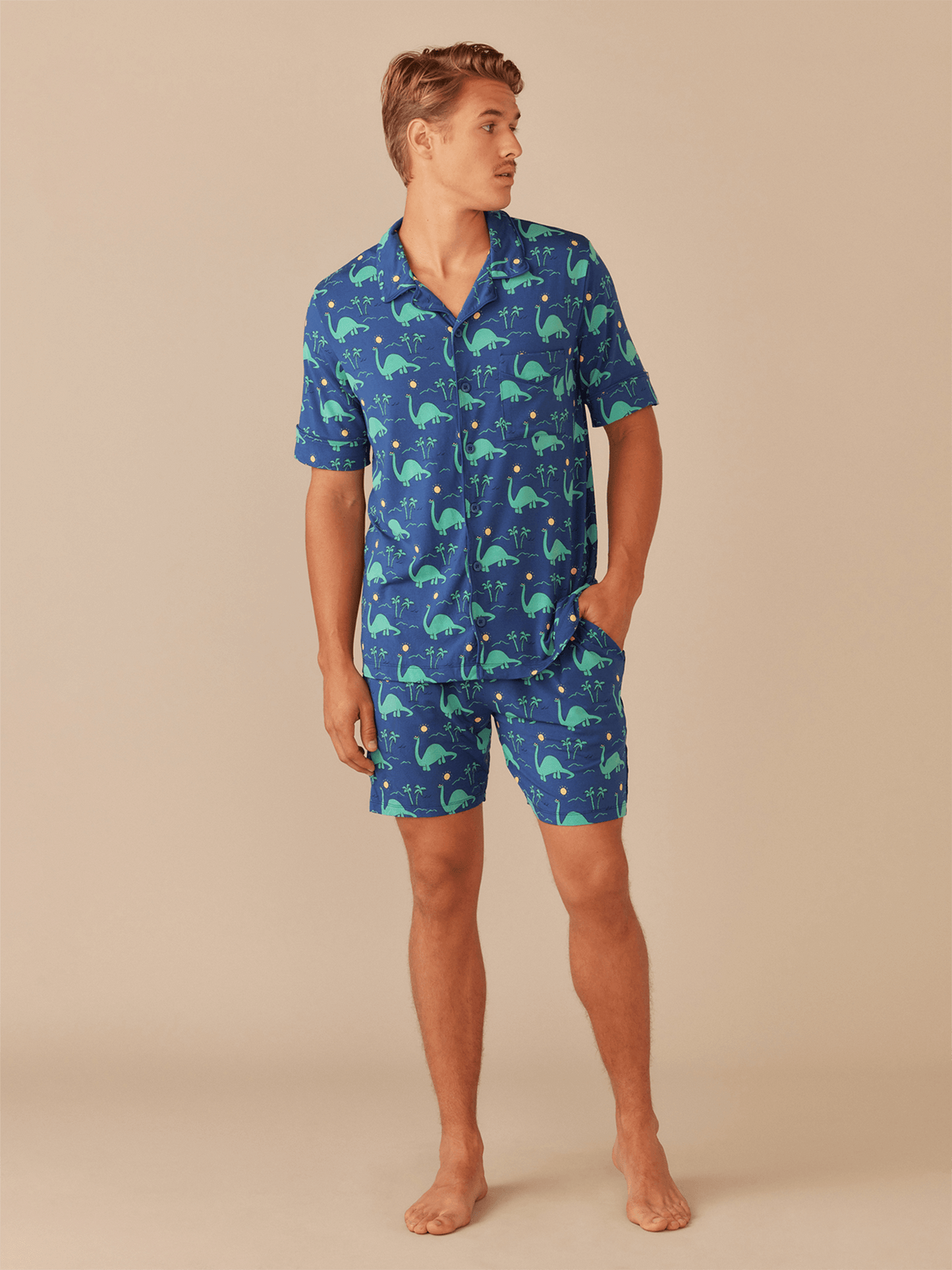 UltraModal™ Short Sleeve PJ Set - Men's | Dino Shore