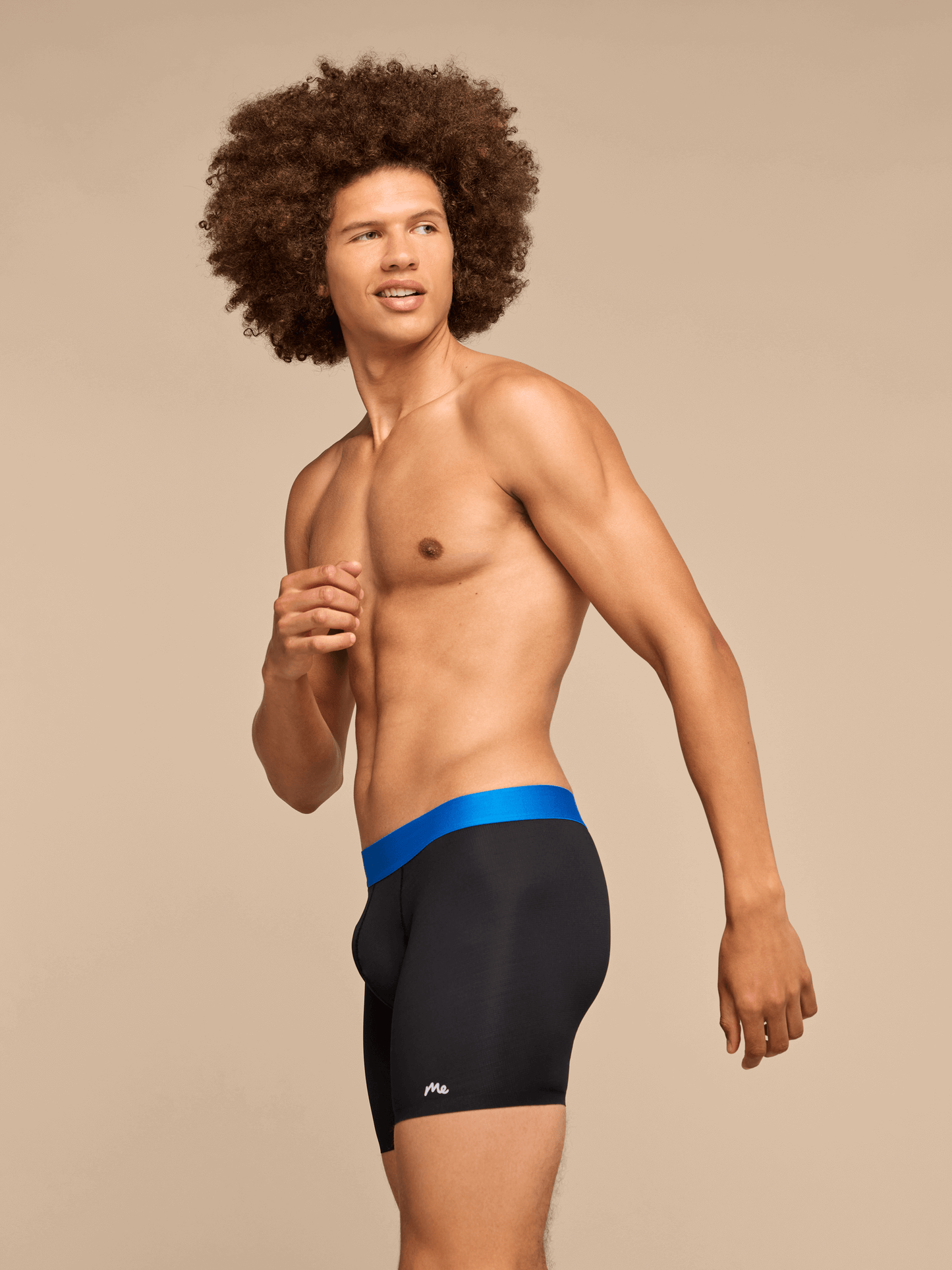 Breathe Ball Caddy™ Boxer Brief w/ Fly | Black/Cobalt Blue