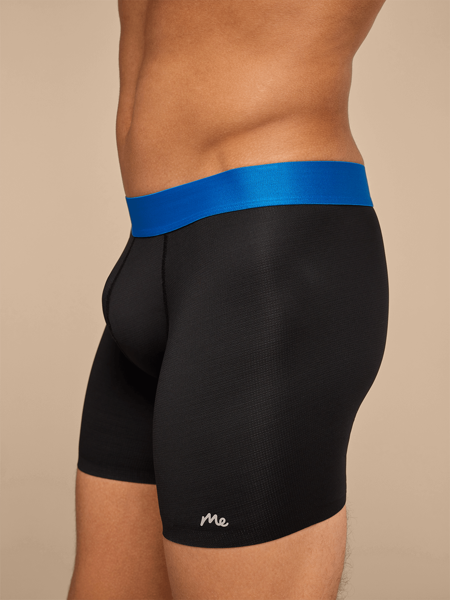 Breathe Ball Caddy™ Boxer Brief w/ Fly | Black/Cobalt Blue