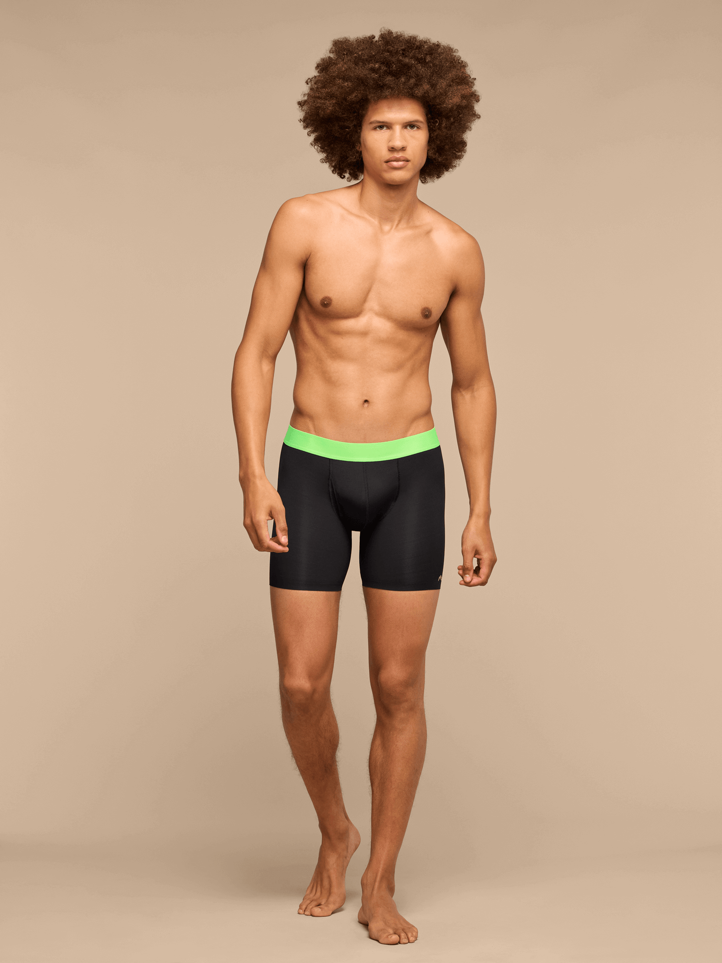 Breathe Ball Caddy™ Boxer Brief w/ Fly | Black/Electric Lime