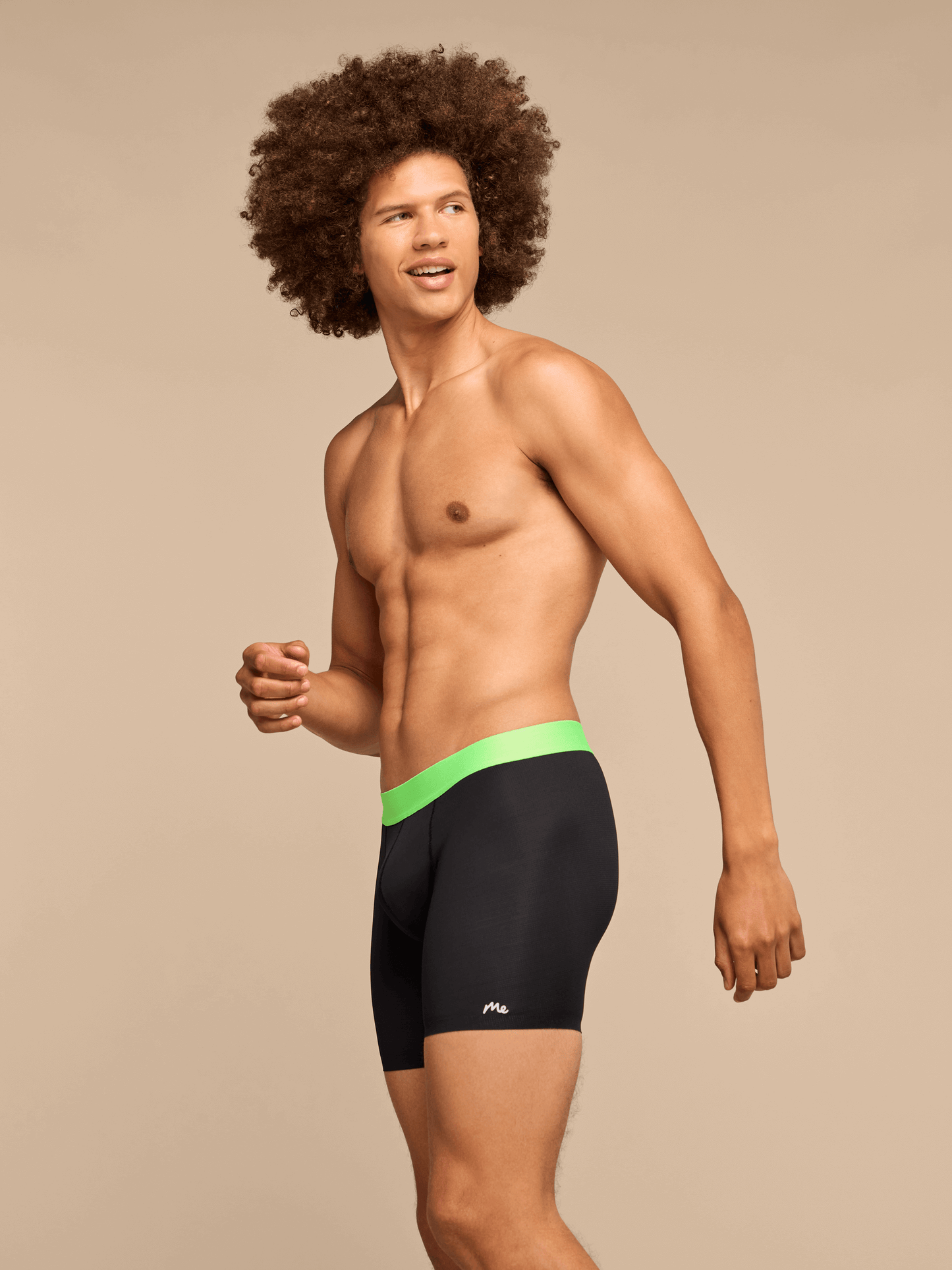 Breathe Ball Caddy™ Boxer Brief w/ Fly | Black/Electric Lime