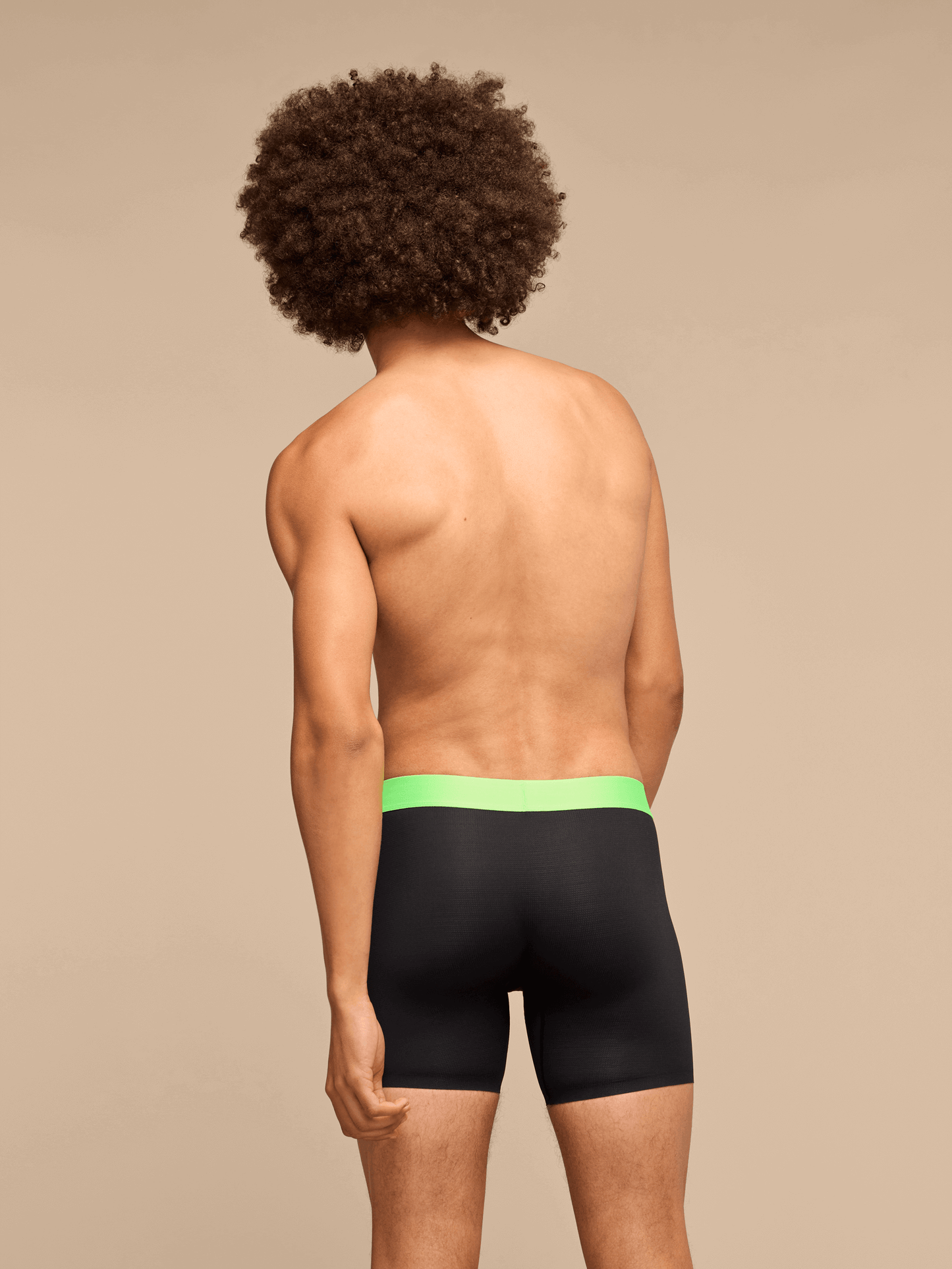 Breathe Ball Caddy™ Boxer Brief w/ Fly | Black/Electric Lime