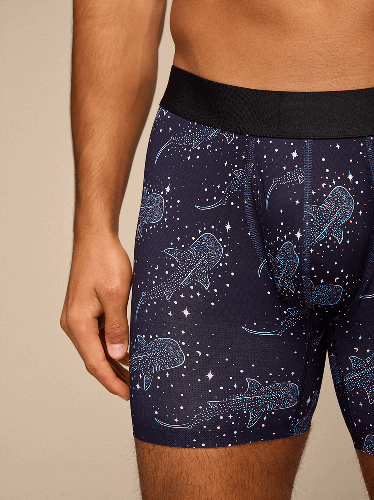 Breathe Boxer Brief w/ Fly | Starry Sharks