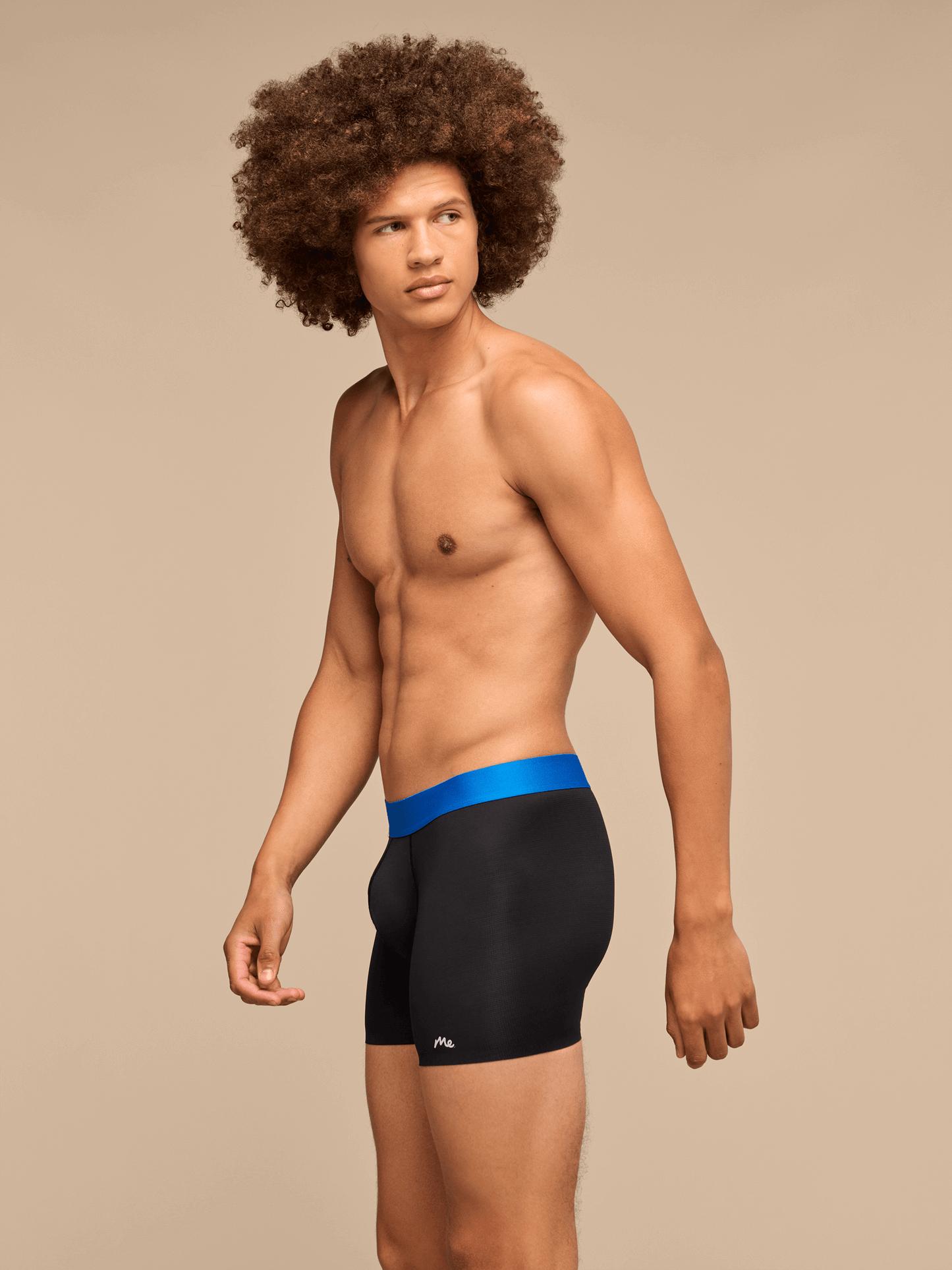 Breathe Boxer Brief w/ Fly | Black/Cobalt Blue