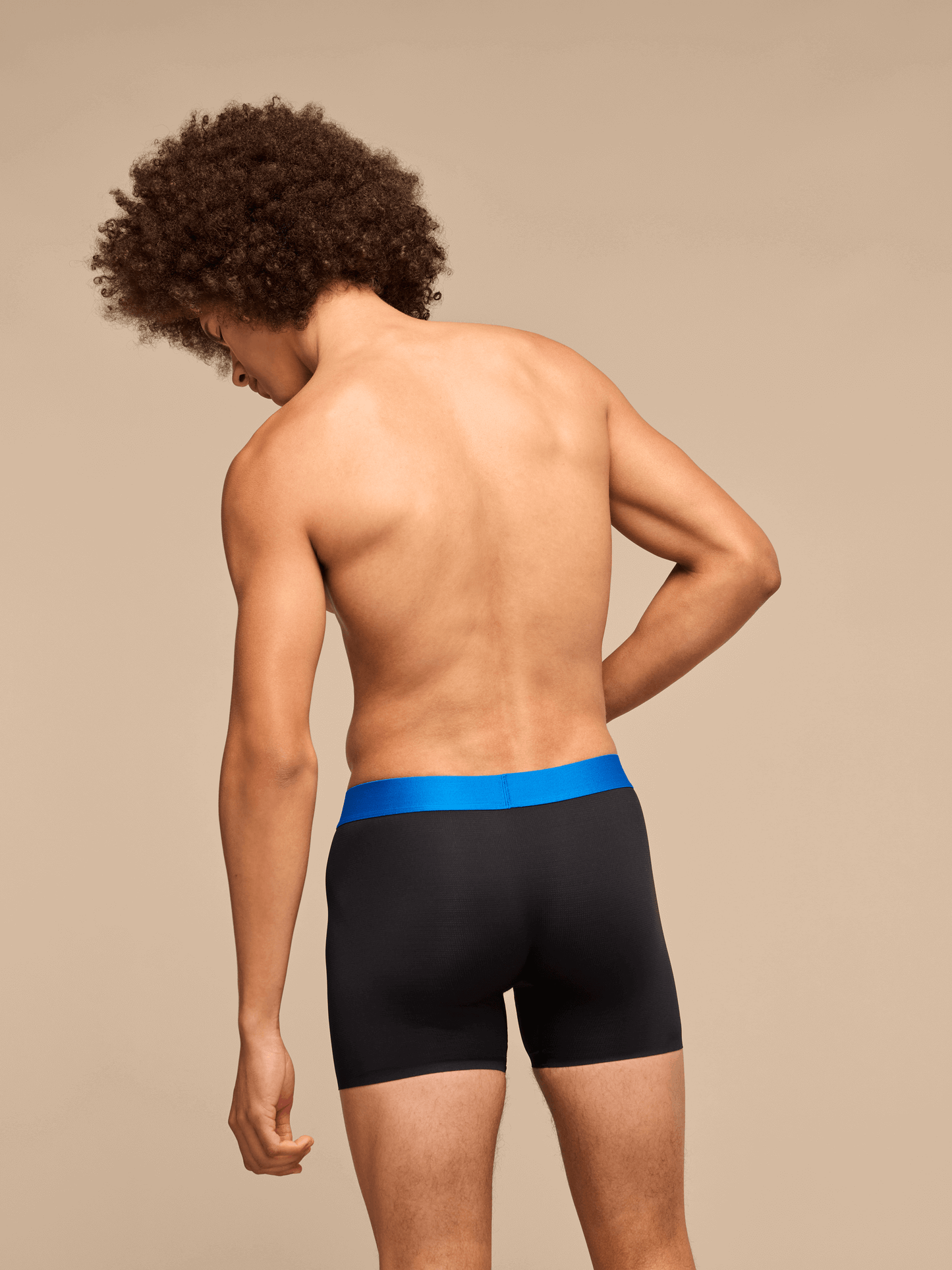 Breathe Boxer Brief w/ Fly | Black/Cobalt Blue