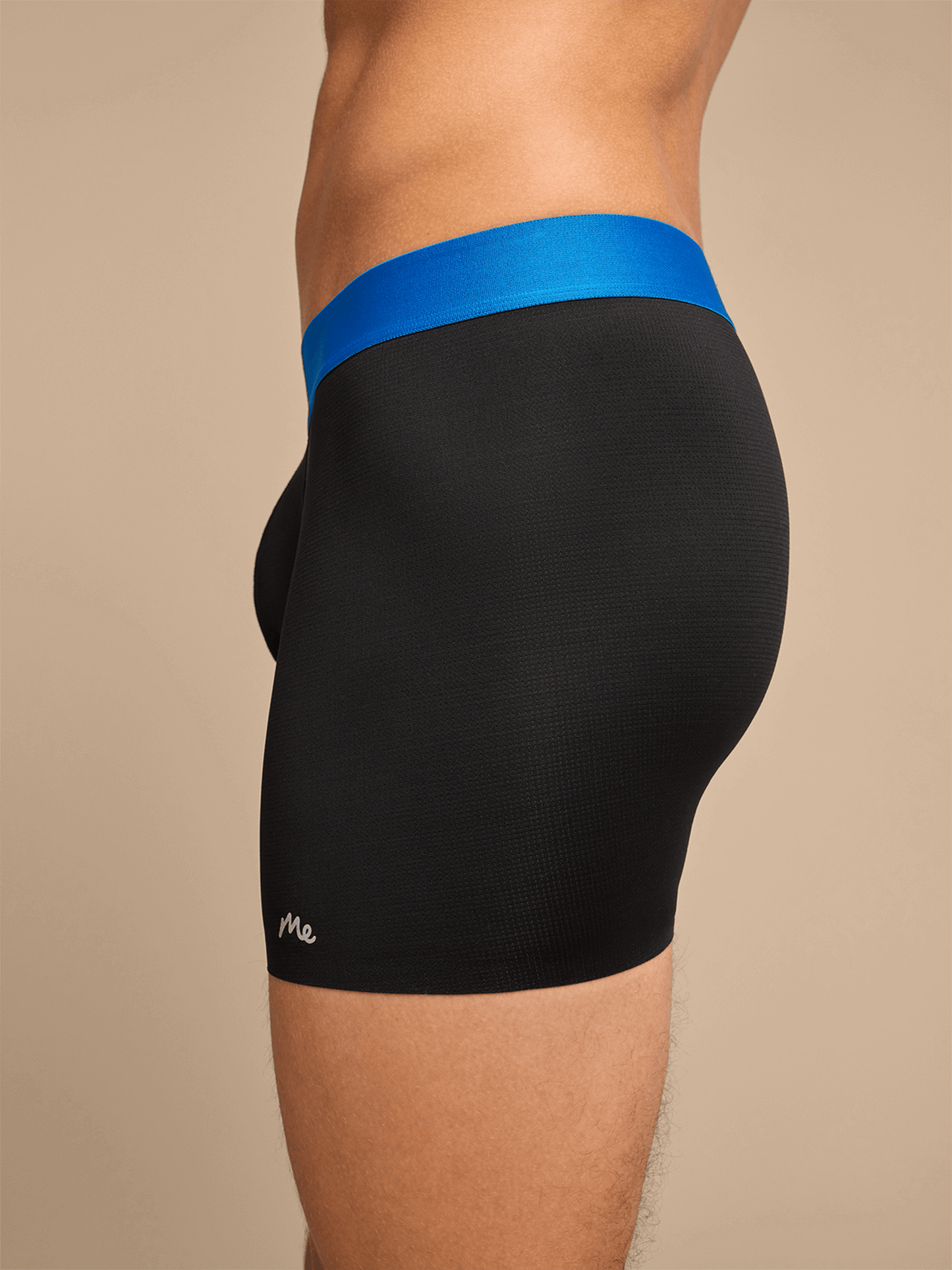 Breathe Boxer Brief w/ Fly | Black/Cobalt Blue