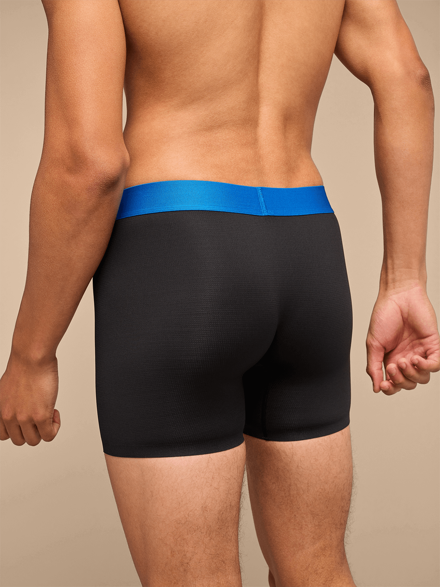 Breathe Boxer Brief w/ Fly | Black/Cobalt Blue