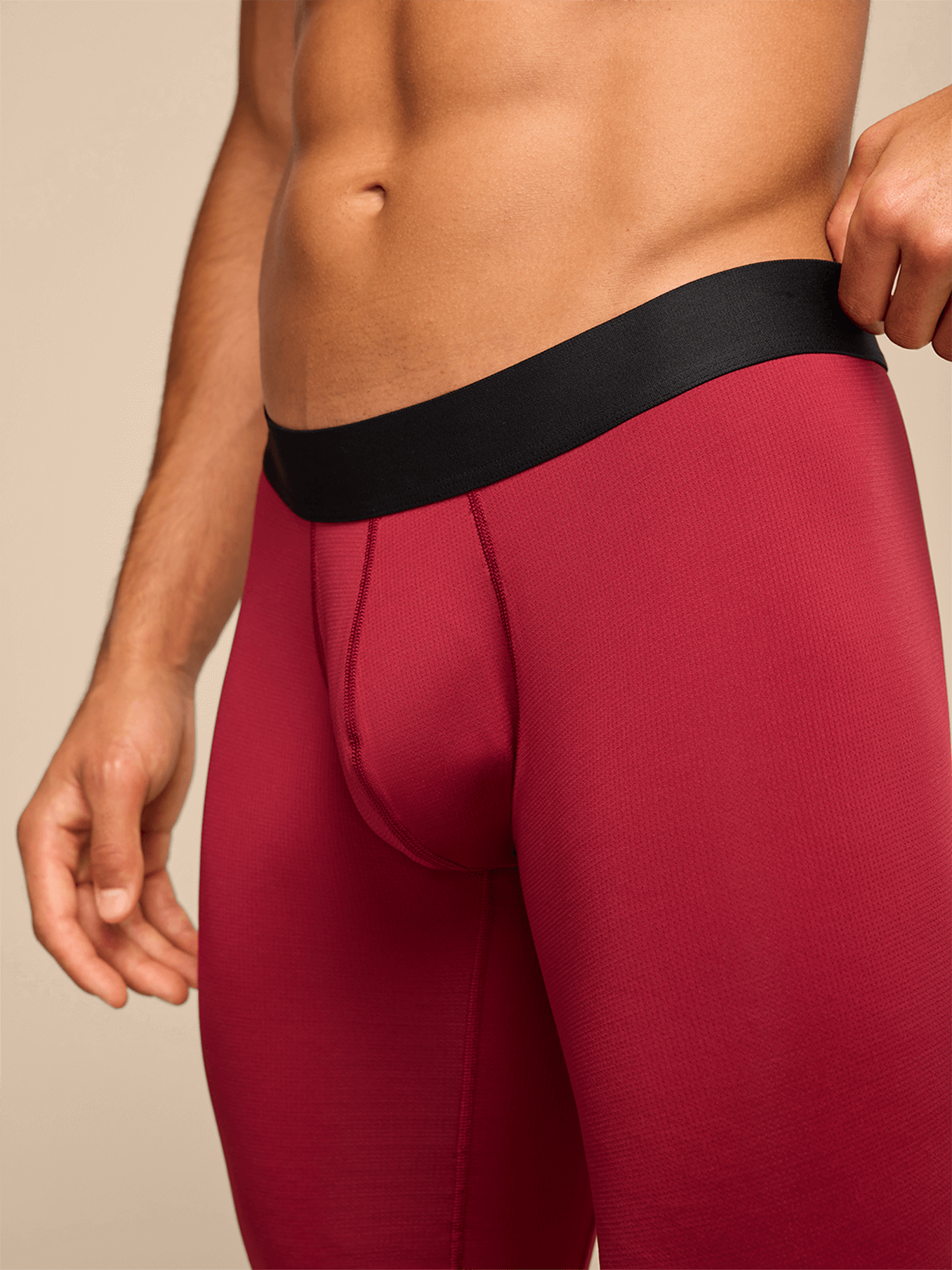 Breathe Long Boxer Brief w/ Fly | Cabernet