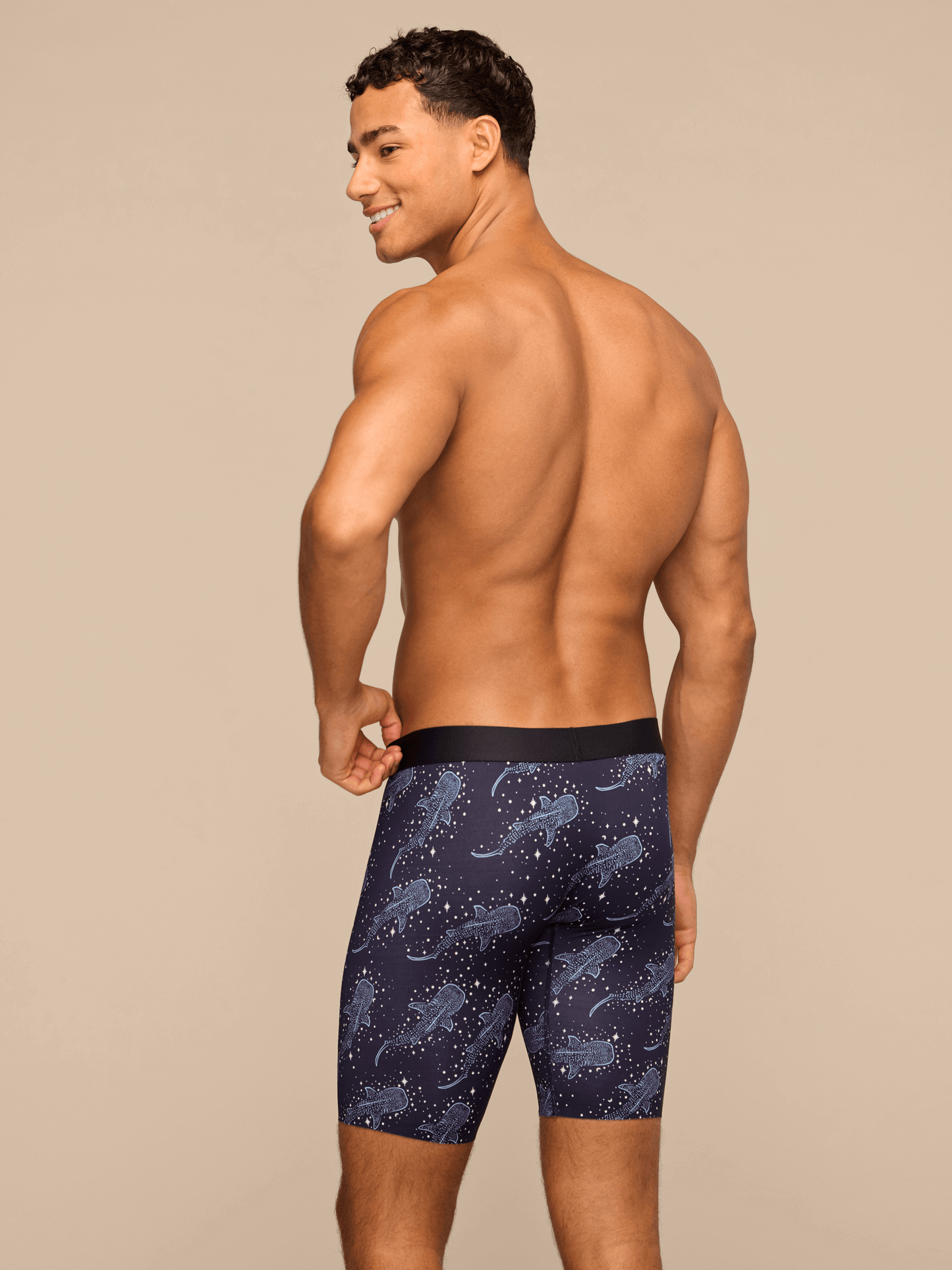 Breathe Long Boxer Brief w/ Fly | Starry Sharks