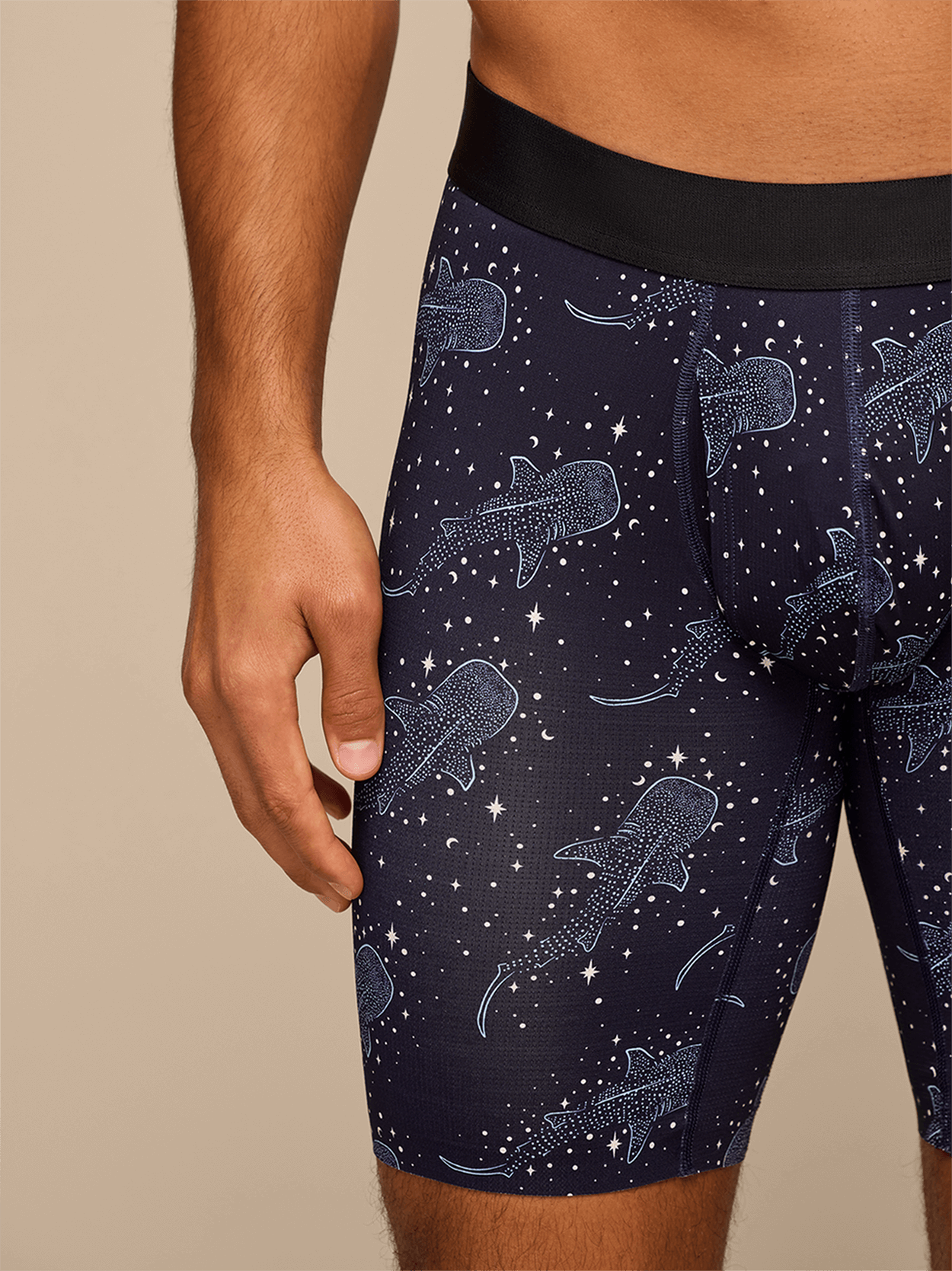 Breathe Long Boxer Brief w/ Fly | Starry Sharks