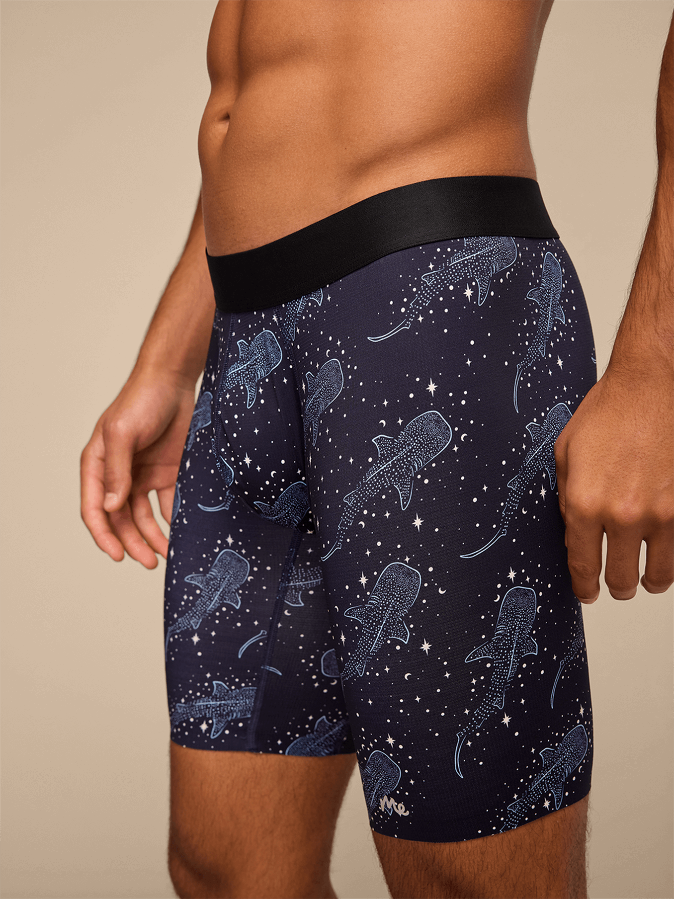 Breathe Long Boxer Brief w/ Fly | Starry Sharks