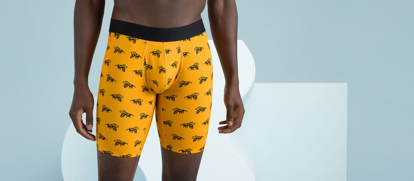 MoveMe Long Boxer Brief w/ Fly | Bumblebees