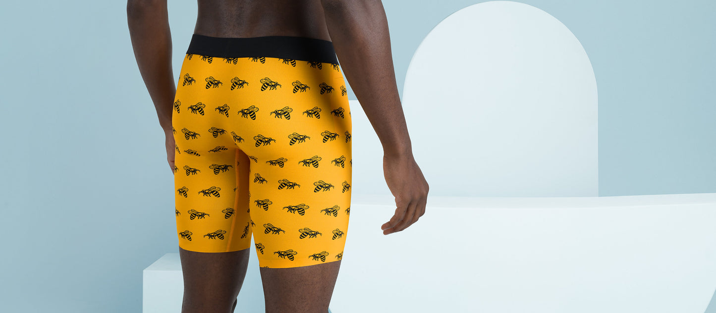 MoveMe Long Boxer Brief w/ Fly | Bumblebees
