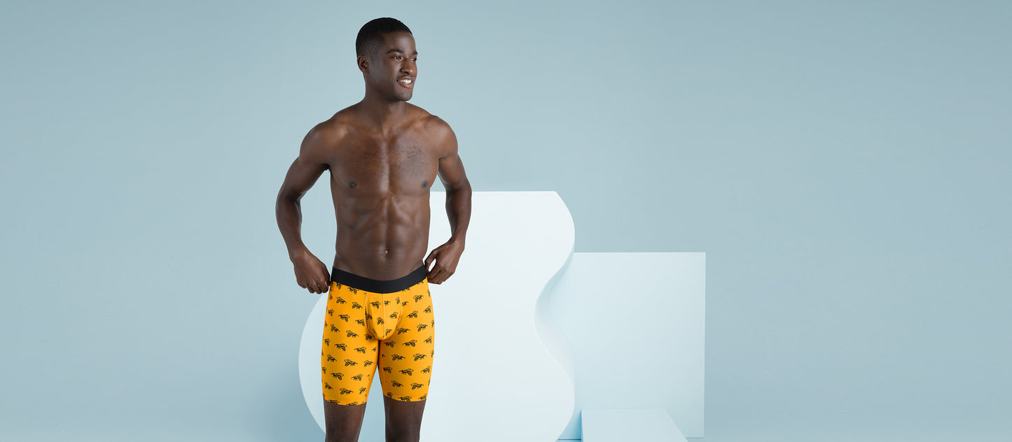 MoveMe Long Boxer Brief w/ Fly | Bumblebees