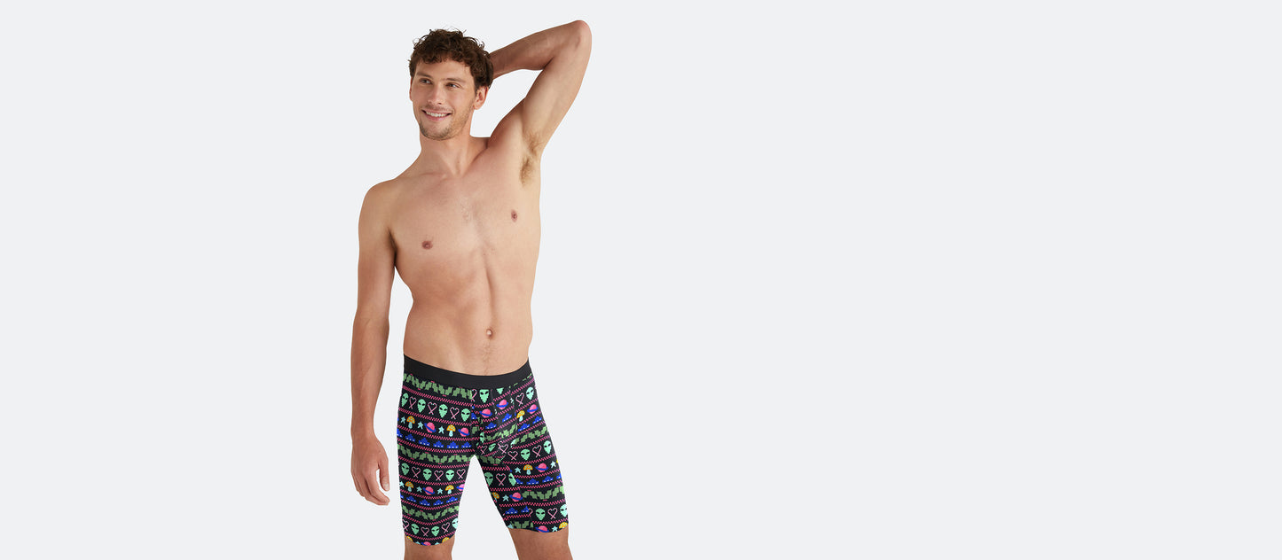 UltraModal™ Core Long Boxer Brief w/ Fly | Cosmic Mistletoe