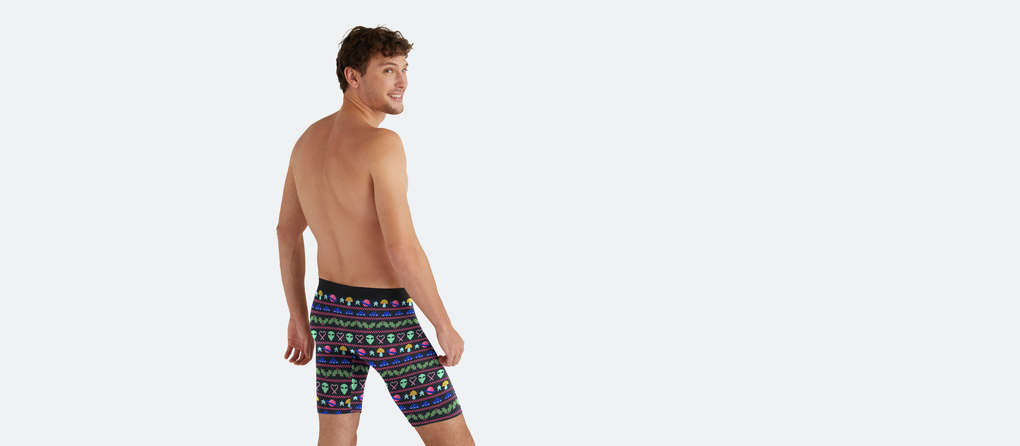UltraModal™ Core Long Boxer Brief w/ Fly | Cosmic Mistletoe