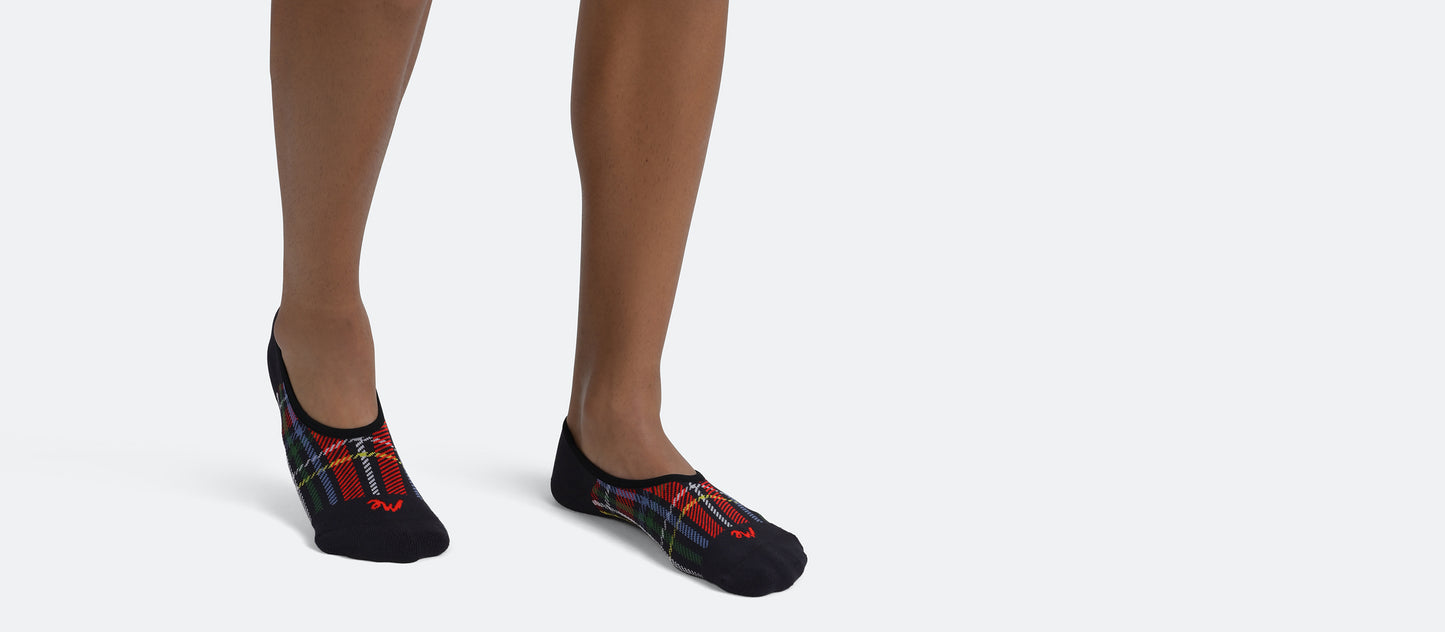 Heritage No Show Sock | Festive Plaid