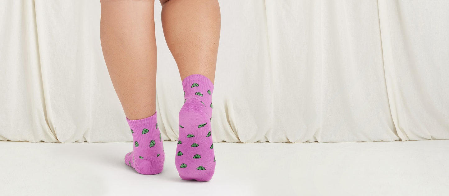 Heritage Quarter Sock | Monstera Leaf