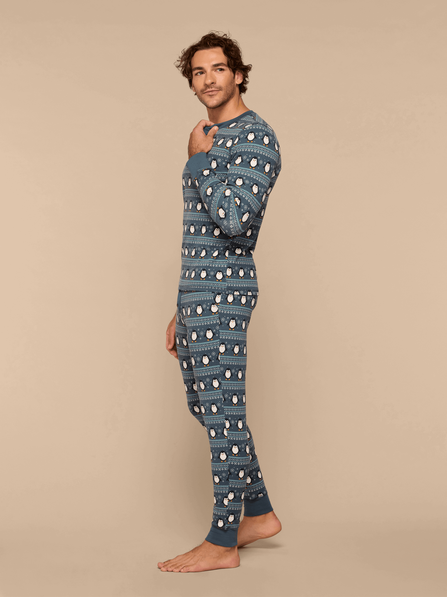 Men's Waffle PJ Set | Penguin Sweater
