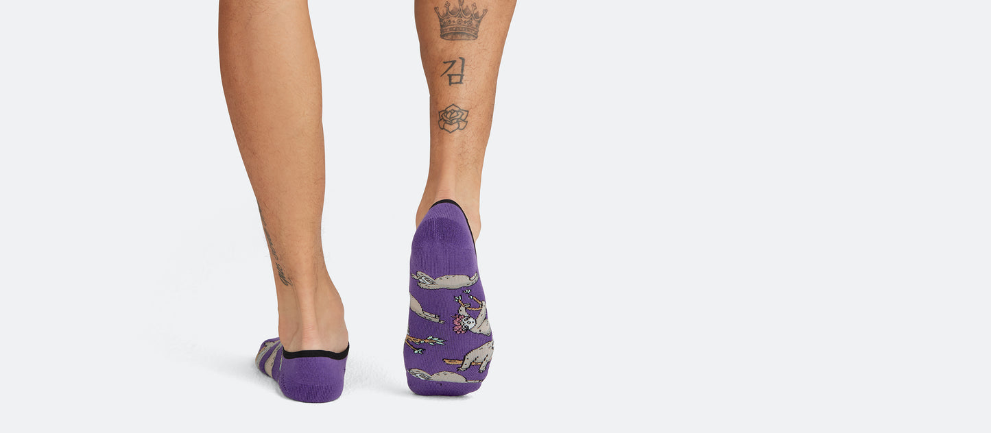 Heritage No Show Sock | Peace, Love, & Sloth