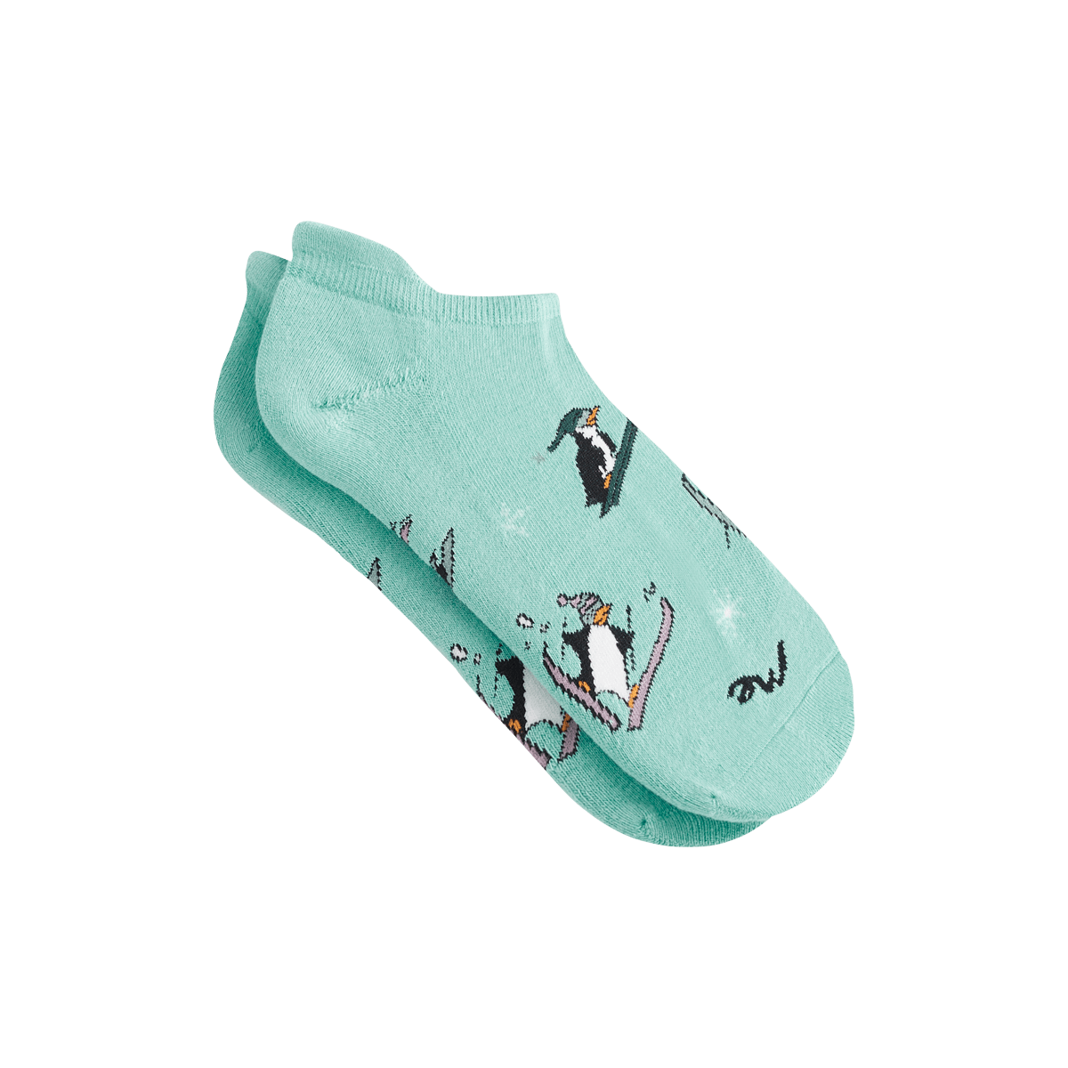 Heritage Ankle Sock | Penguins on Skis