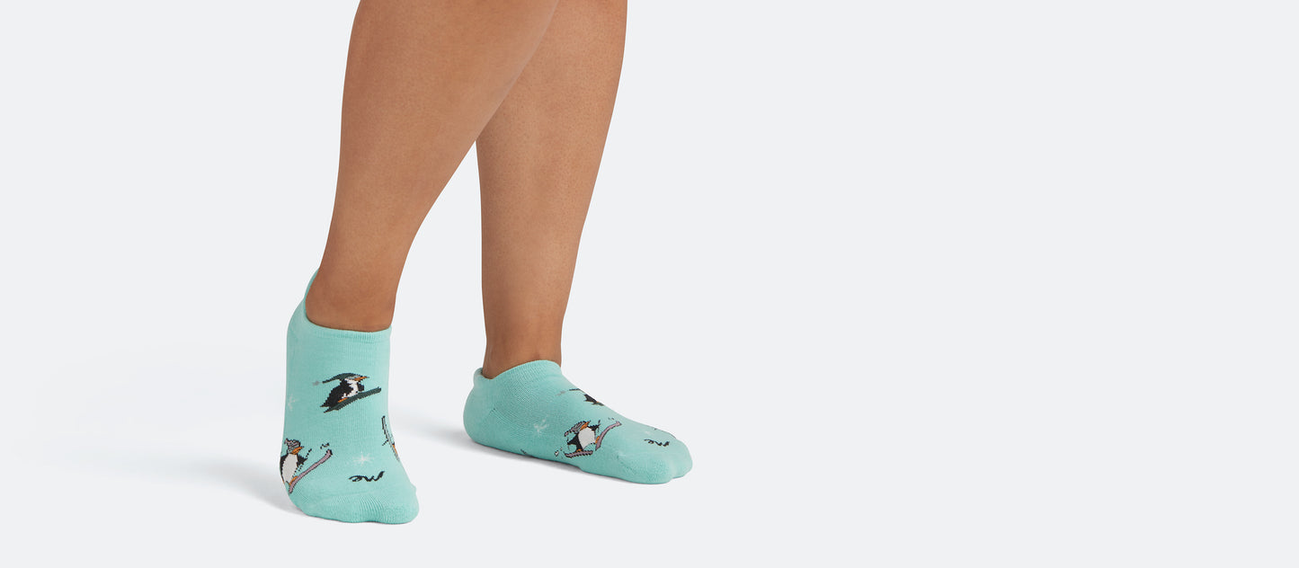 Heritage Ankle Sock | Penguins on Skis