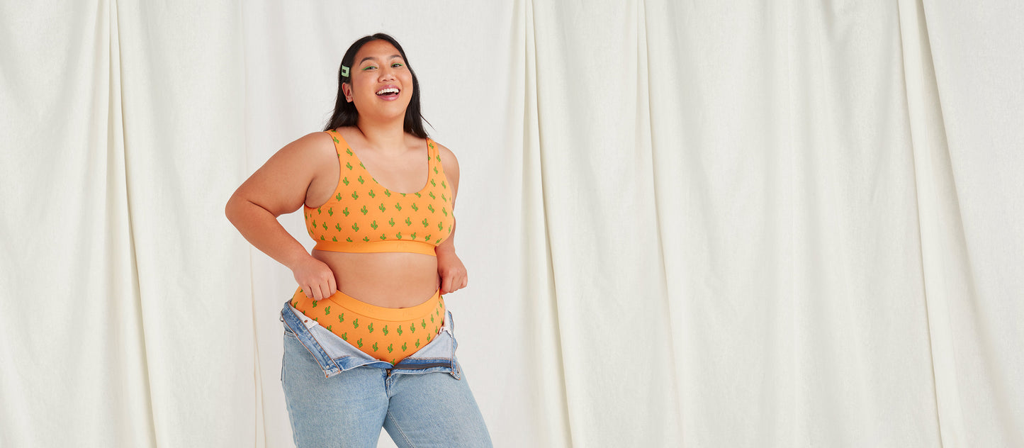 Stretch Cotton Scoop Bralette | Saguaro Blossom