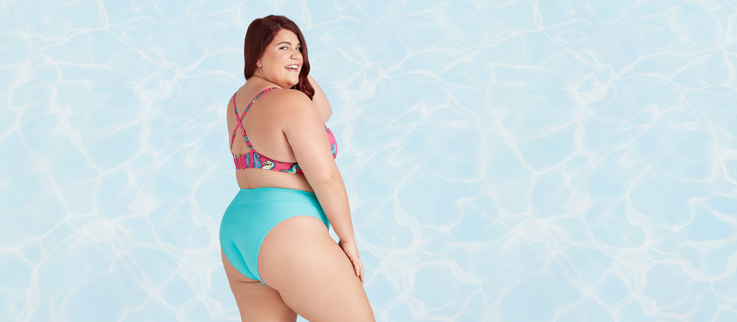 Plunge Bikini Swim Top | Sea Horses