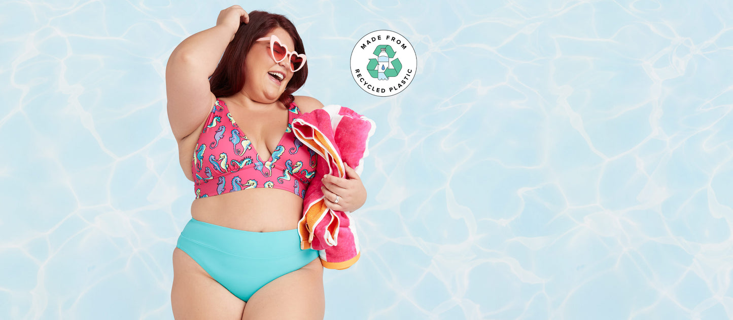 Plunge Bikini Swim Top | Sea Horses