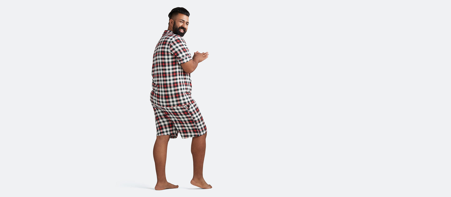 UltraModal™ Short Sleeve PJ Set - Men's | Tartan Plaid