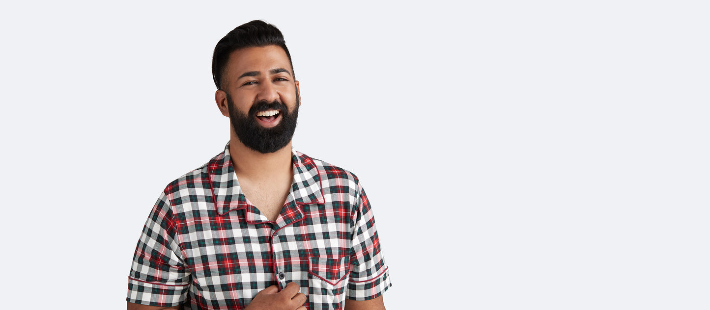 UltraModal™ Short Sleeve PJ Set - Men's | Tartan Plaid