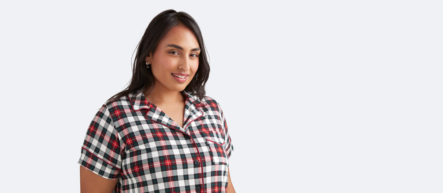 UltraModal™ Short Sleeve PJ Set - Women's | Tartan Plaid