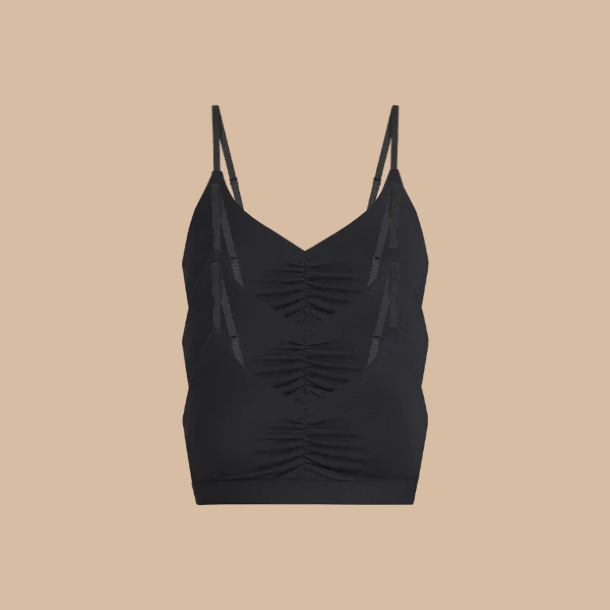 UltraModal™ FeelFree Ruched Bralette 3-Pack | Black