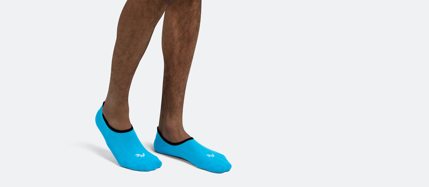Heritage No Show Sock | Neon Blue