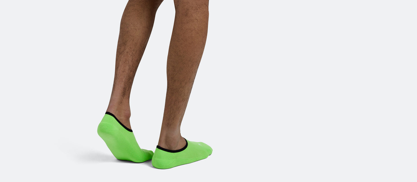 Heritage No Show Sock | Neon Green